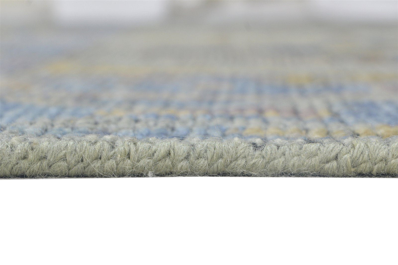 Keva Wool Blue Hand-Knotted Kazak Persian Rug 8881897504917
