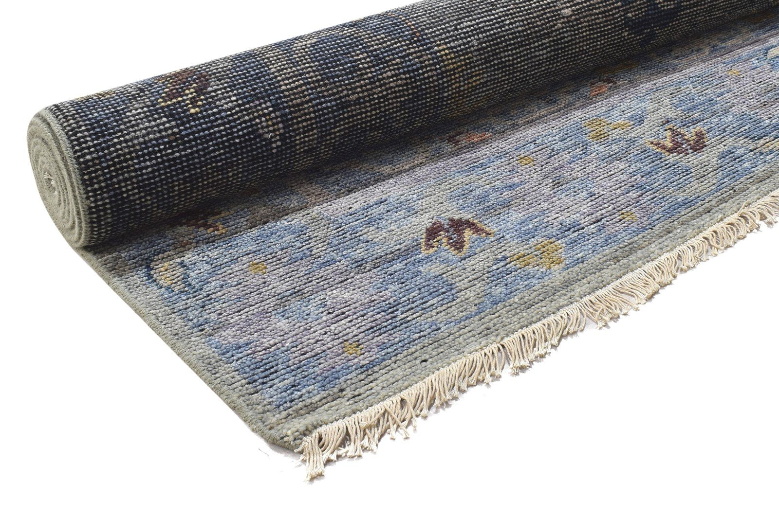 Keva Wool Blue Hand-Knotted Kazak Persian Rug 8881897504917