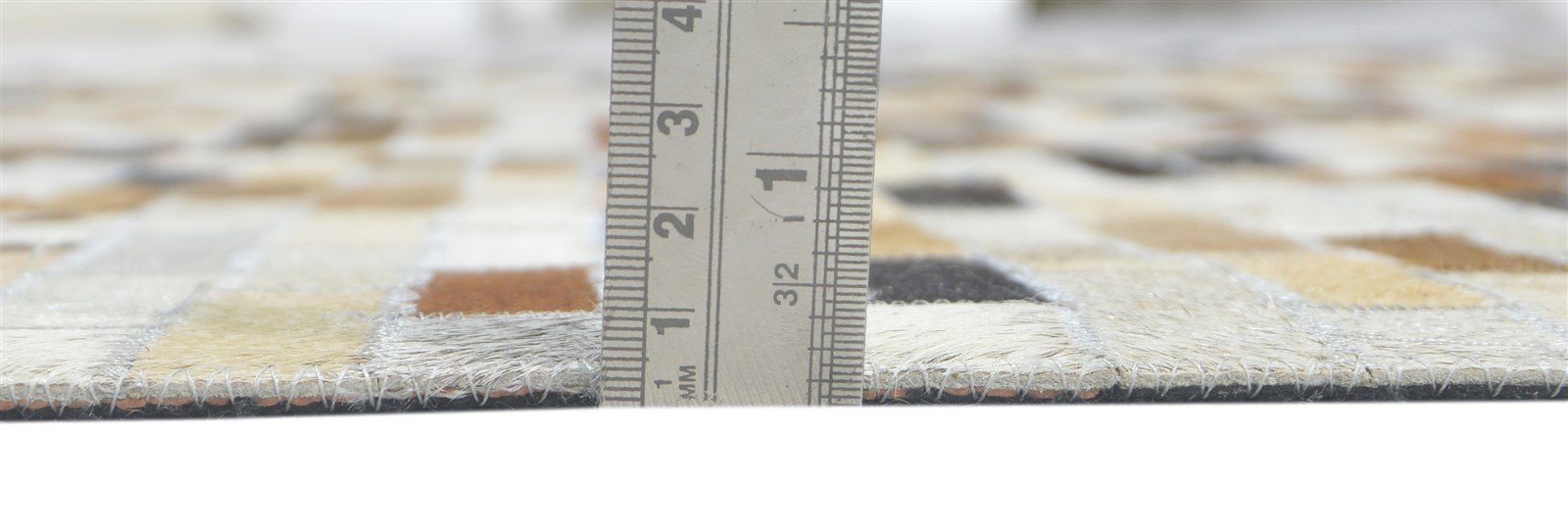 Leather Brown Rug 5X8 Modern Hand Woven Scandinavian Striped Room Size Carpet 7860683440277