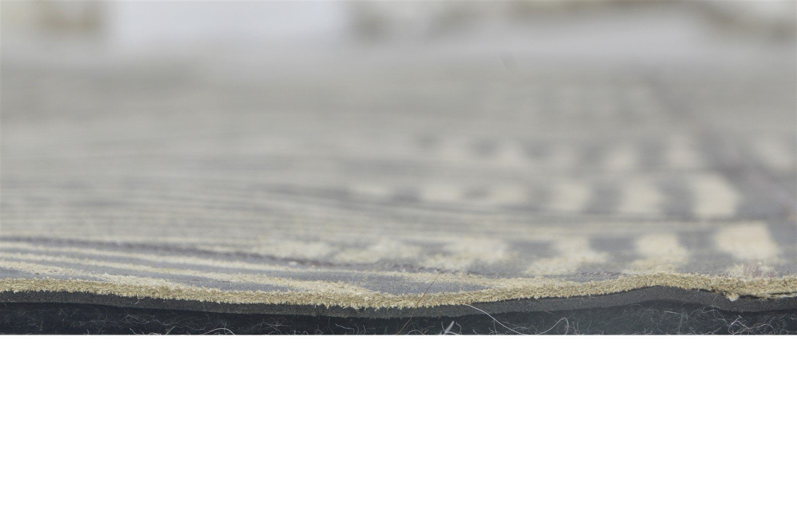 Leather Charcoal Rug 5X8 Modern Hand Woven Moroccan Geometric Room Size Carpet 7864784650389
