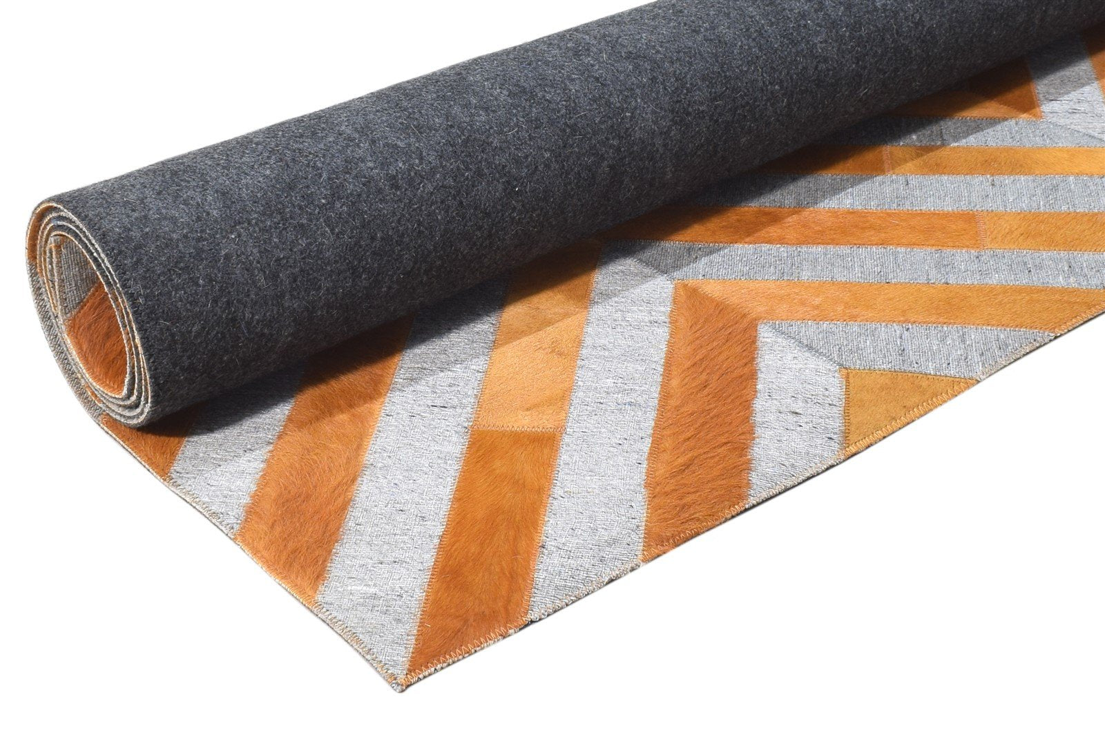Leather / Cotton Gold Rug 6X6 Modern Hand Woven Moroccan Diamond Room Size 7864866635925