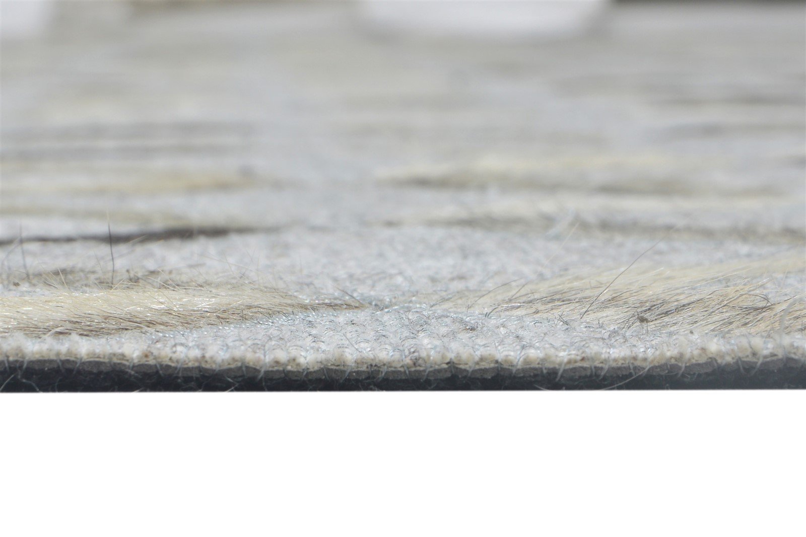 Leather / Cotton Grey Rug 9X12 Modern Hand Woven Geometric Extra Large 7864105468053