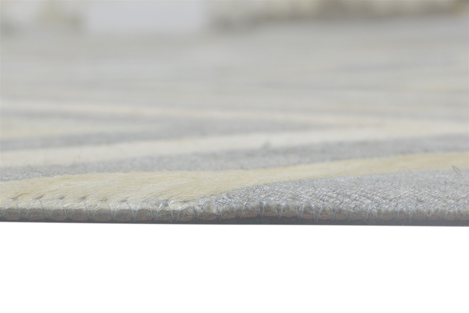 Leather Cotton Grey Rug 9X9 Modern Hand Woven Scandinavian Diamond Extra Large 7864092393621