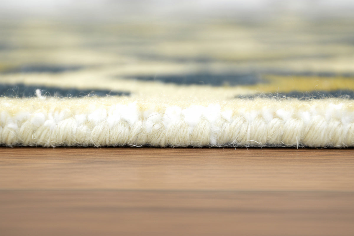 Leopard Handmade Cream & Gold Spot Area Rug – Modern Safari Style Kids Nursery Rug 9125653643413