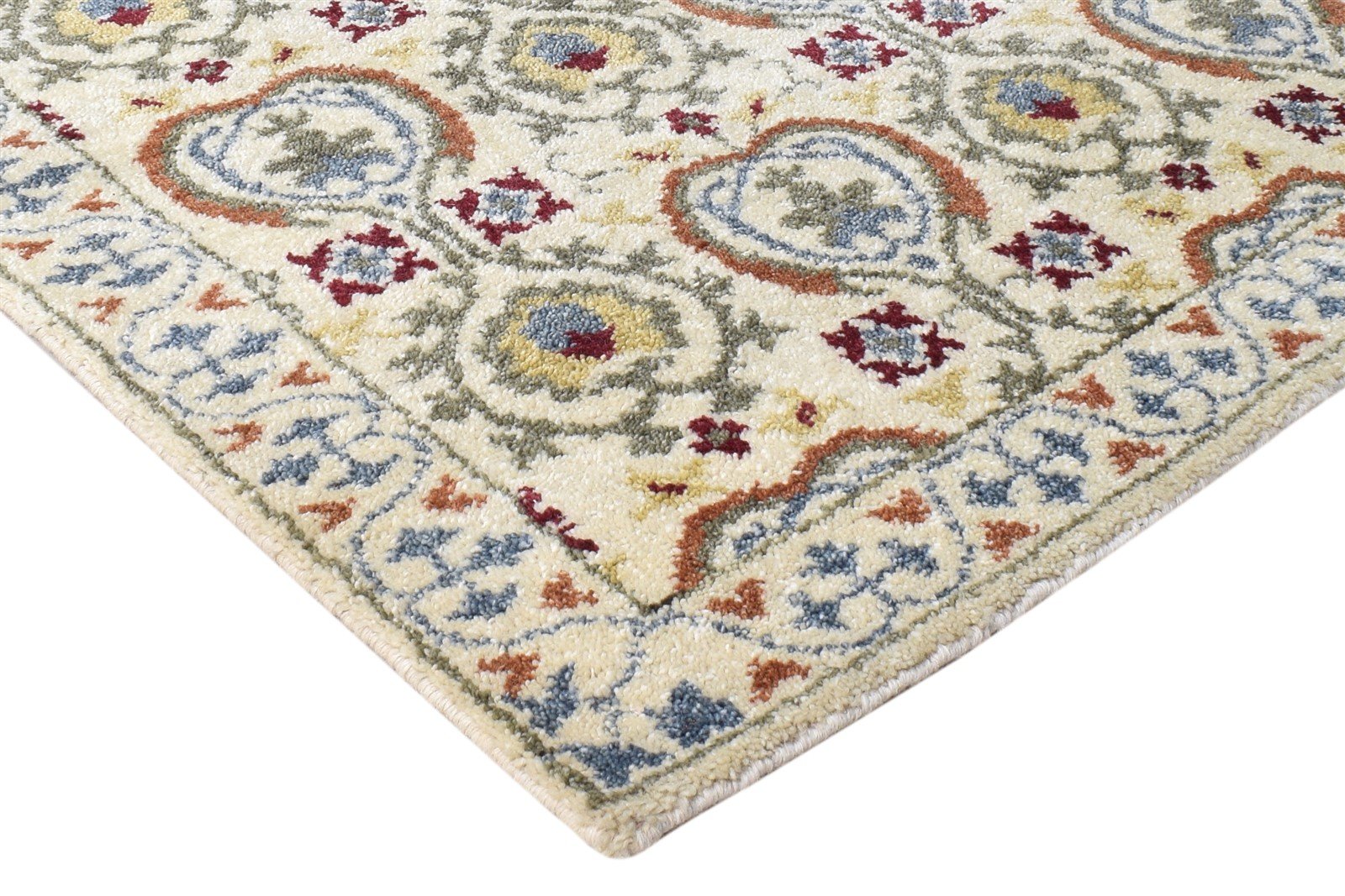 Lorene 4' X 6' Rug Wool Beige Persian Hand Knotted Kashan Oriental   7865114919061