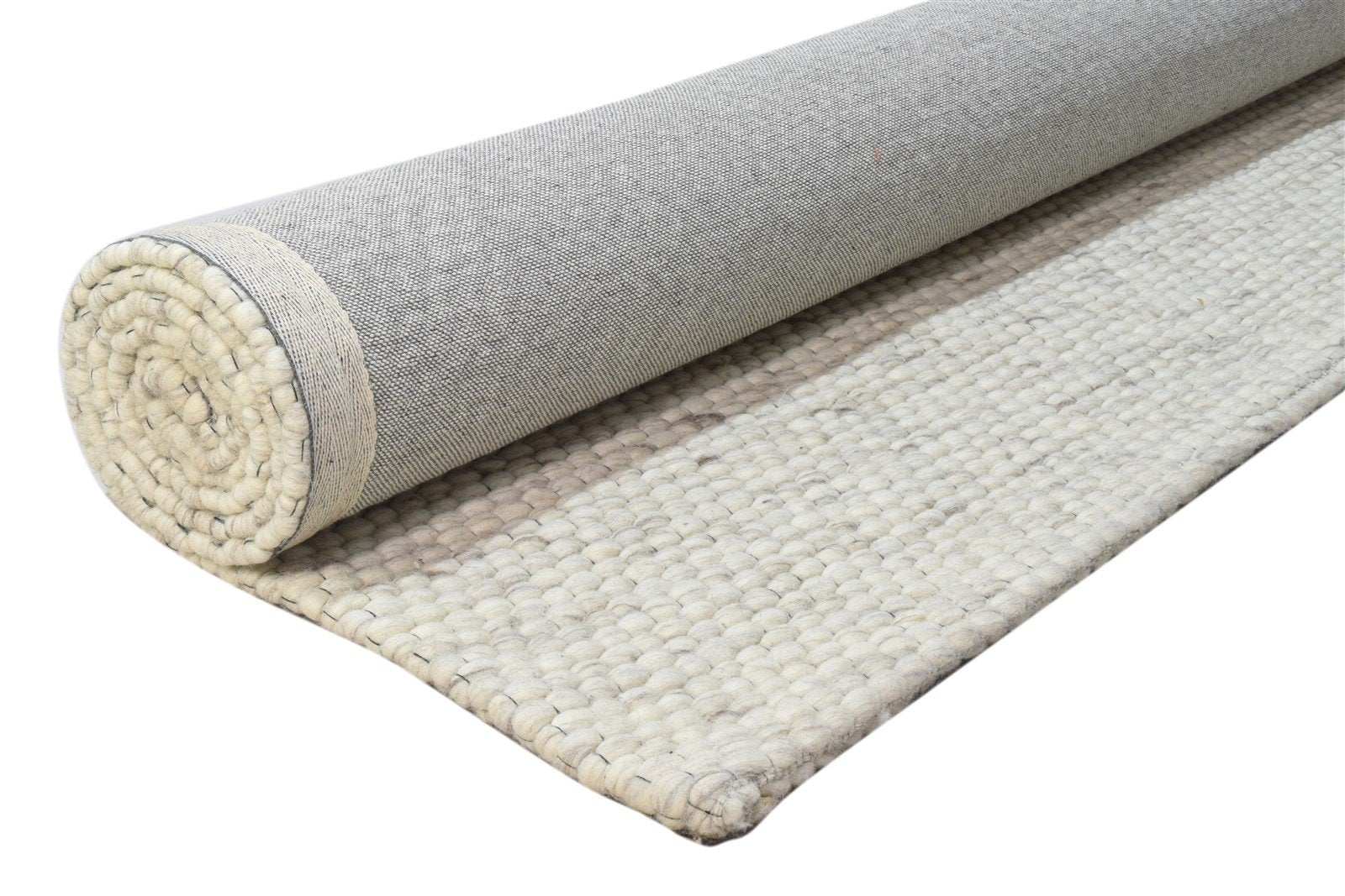 Lotte Hand Woven Grey Wool Rug 5' X 8' Modern Scandinavian Striped 7860680065173