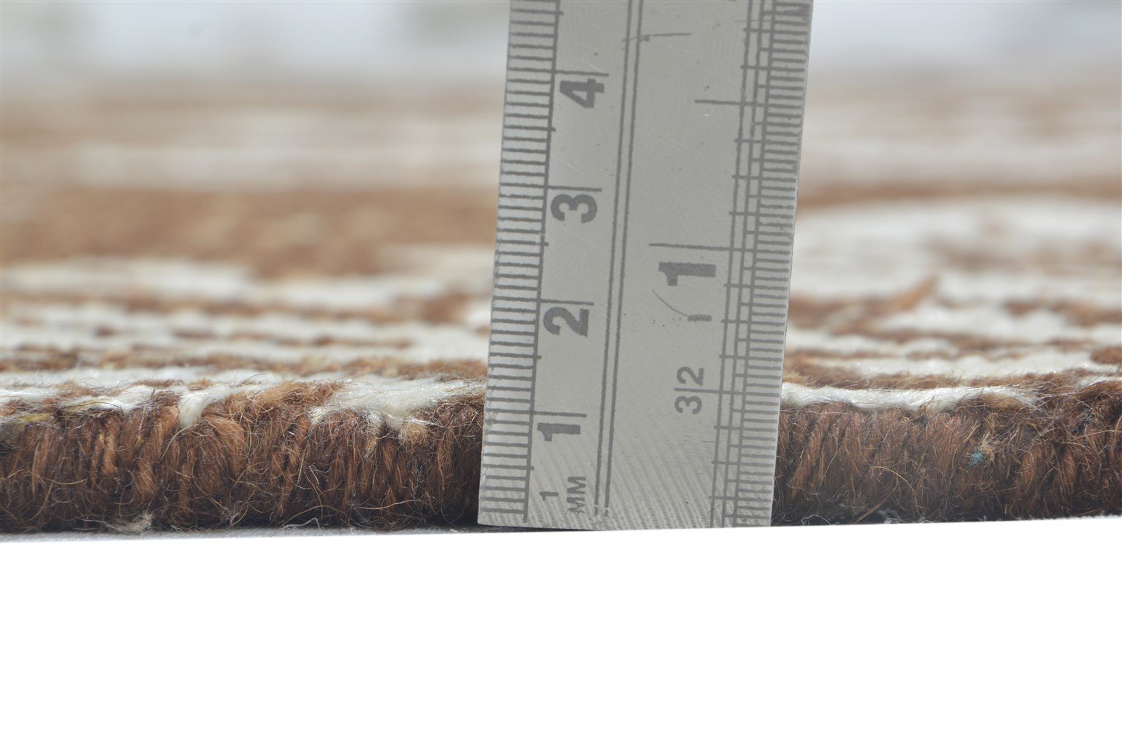 Maggie Brown Wool / Silk Rug 5X8 Modern Hand Knotted Indian Damask   7864112709781