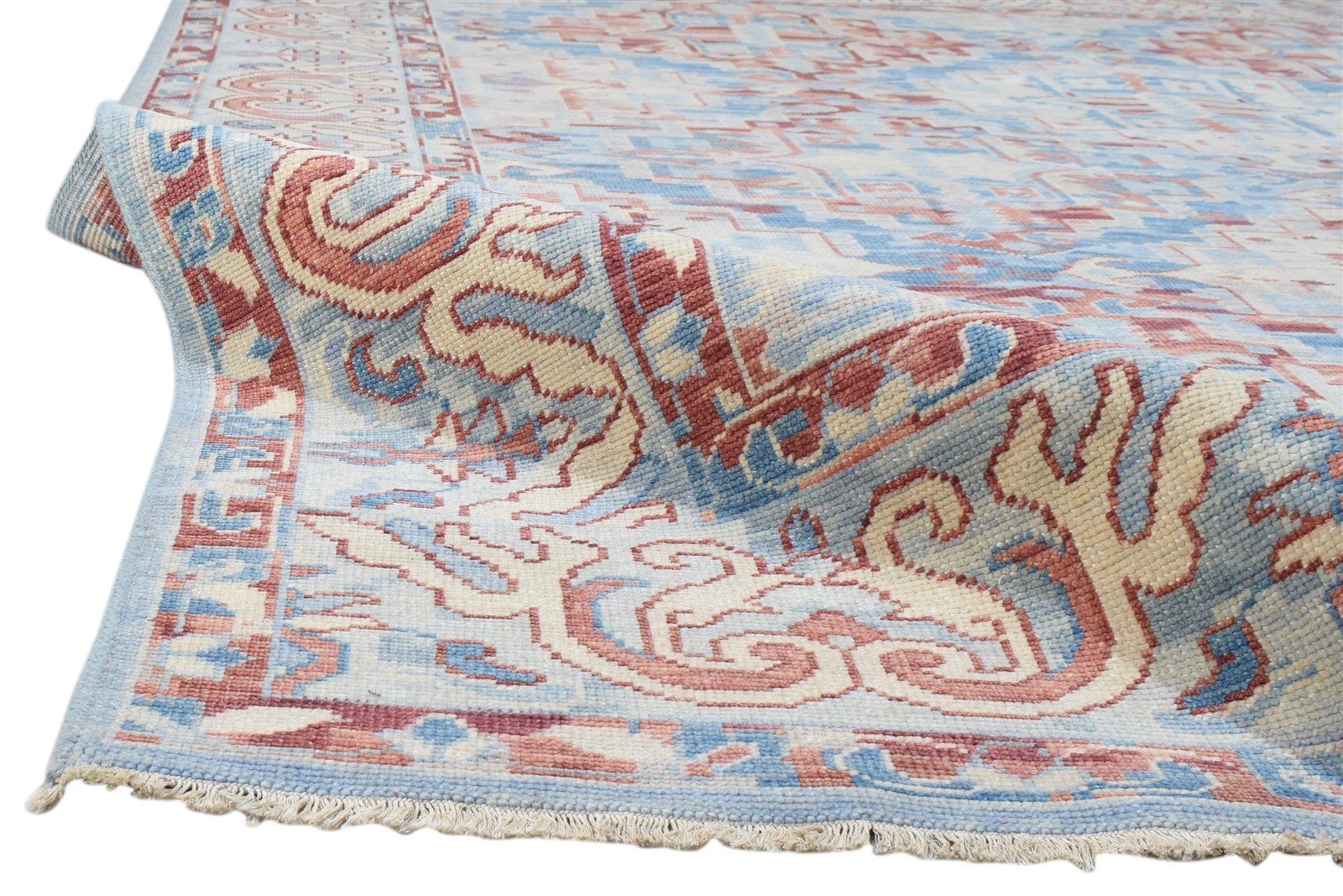 Mala Red Wool Rug 8' X 10' Modern Hand Knotted Kazak Oriental 7860688781461