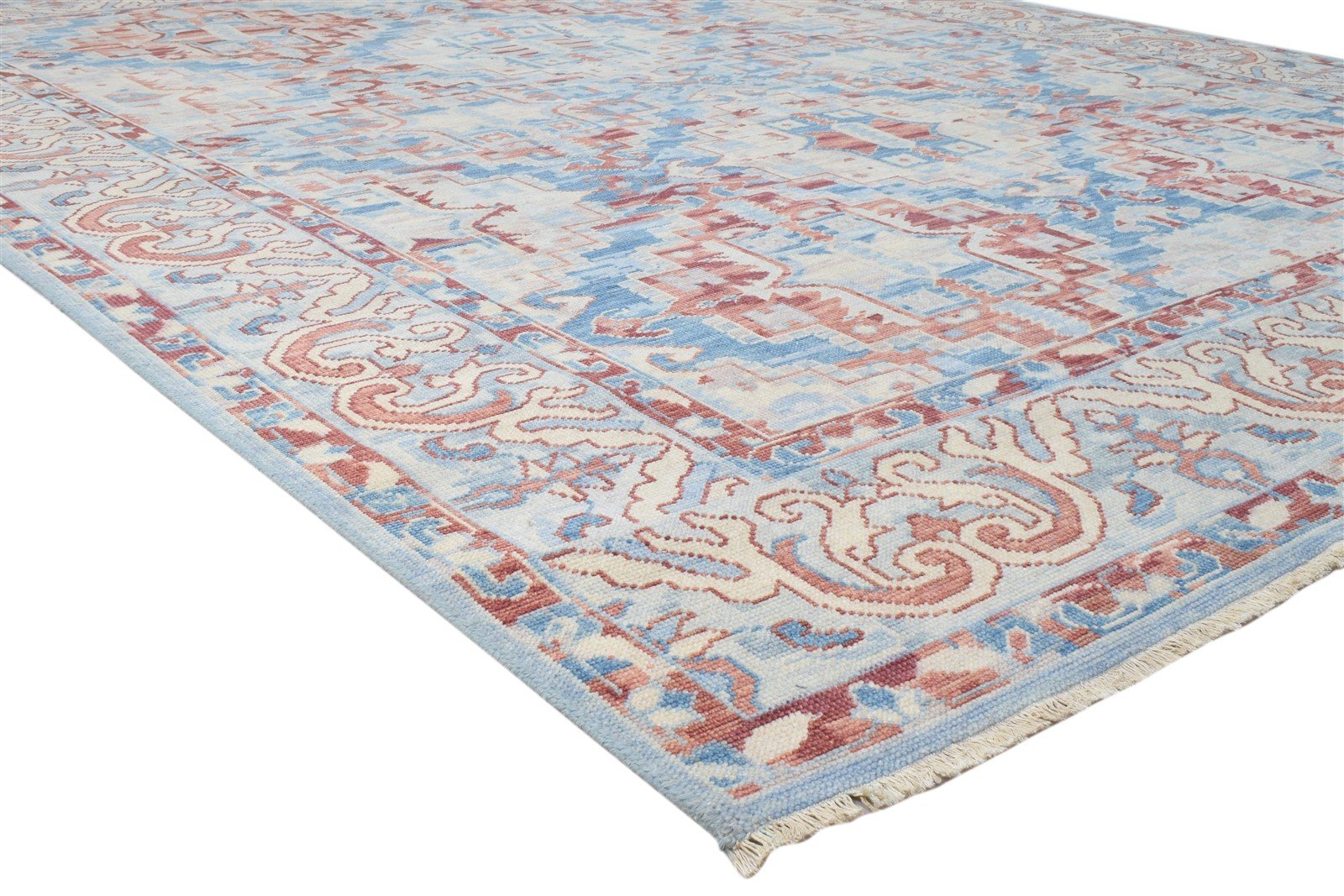 Mala Red Wool Rug 8' X 10' Modern Hand Knotted Kazak Oriental 7860688781461