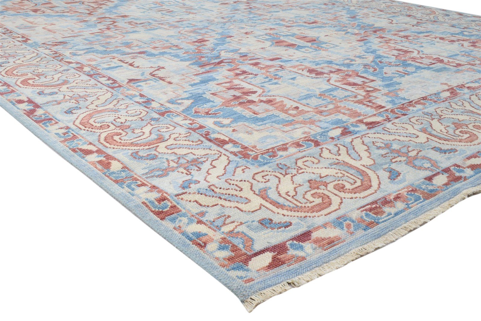 Mala Red Wool Rug 8' X 10' Modern Hand Knotted Kazak Oriental 7860688781461