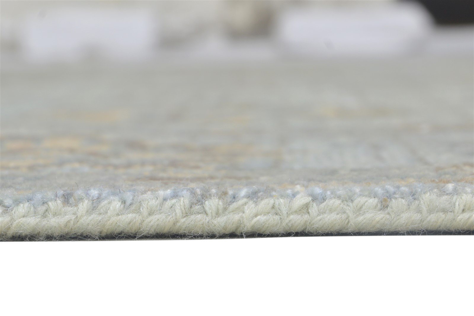 Merla Hand Knotted Blue Wool Rug Persian Oushak Oriental Large Carpet 7864107466901