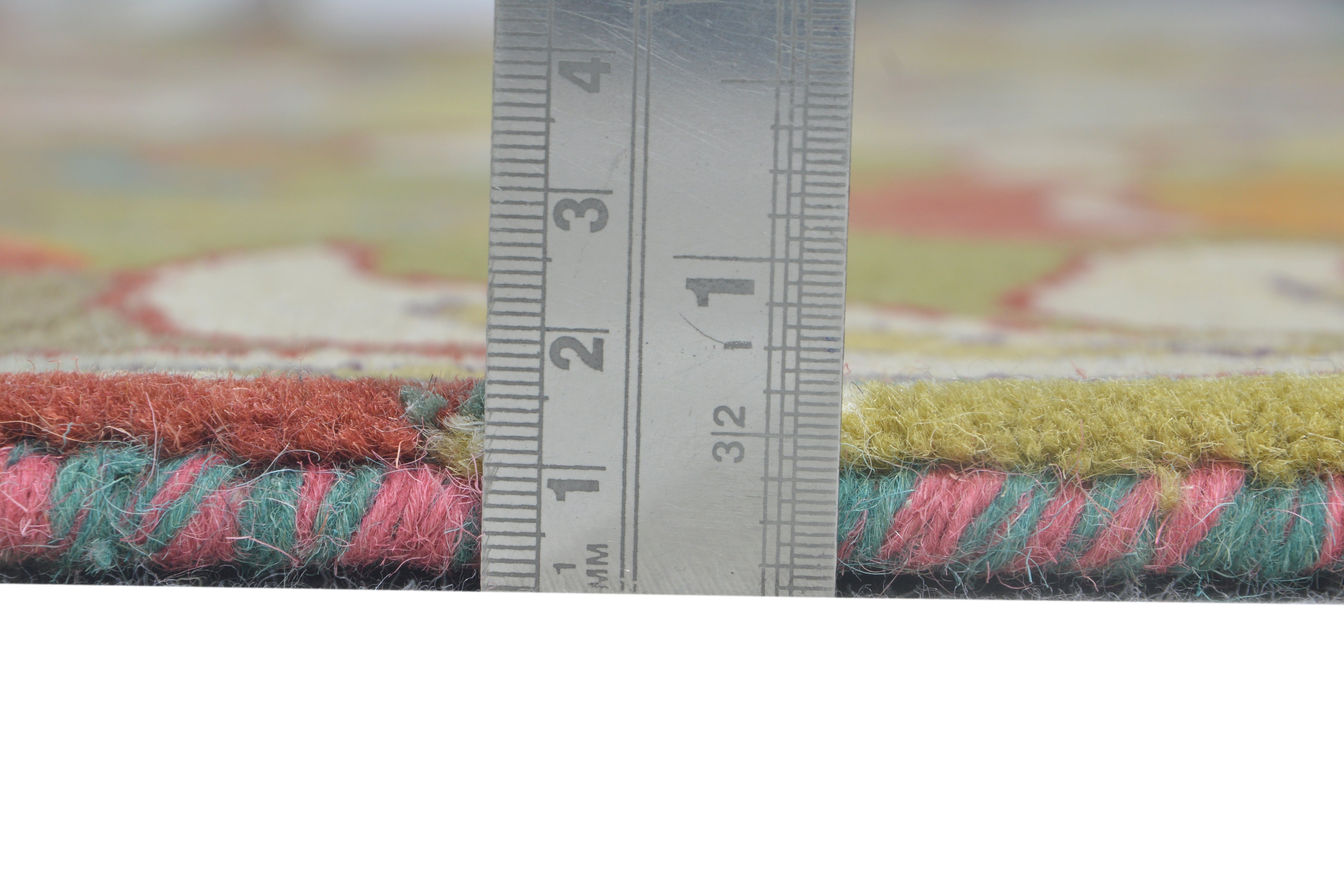 Modern Boho Rug for Bedroom Eclectic Wool Multi Colorful Rug Hand Tufted Floral Carpet 8613890621589
