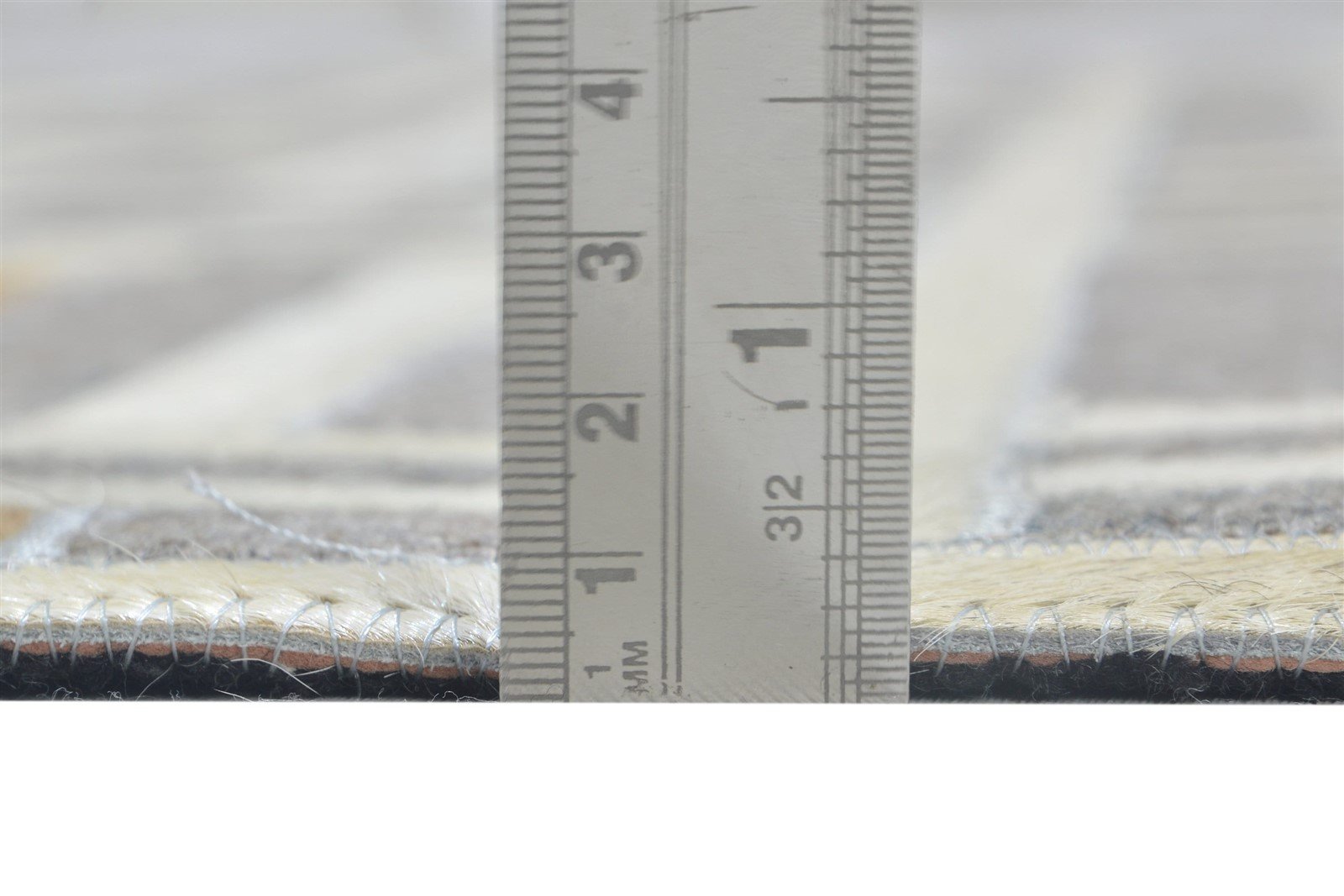 Modern Gray / Ivory Leather Rug, Cowhide Rug Large, Patchwork Rug, Area Rug Carpet 8620216090773