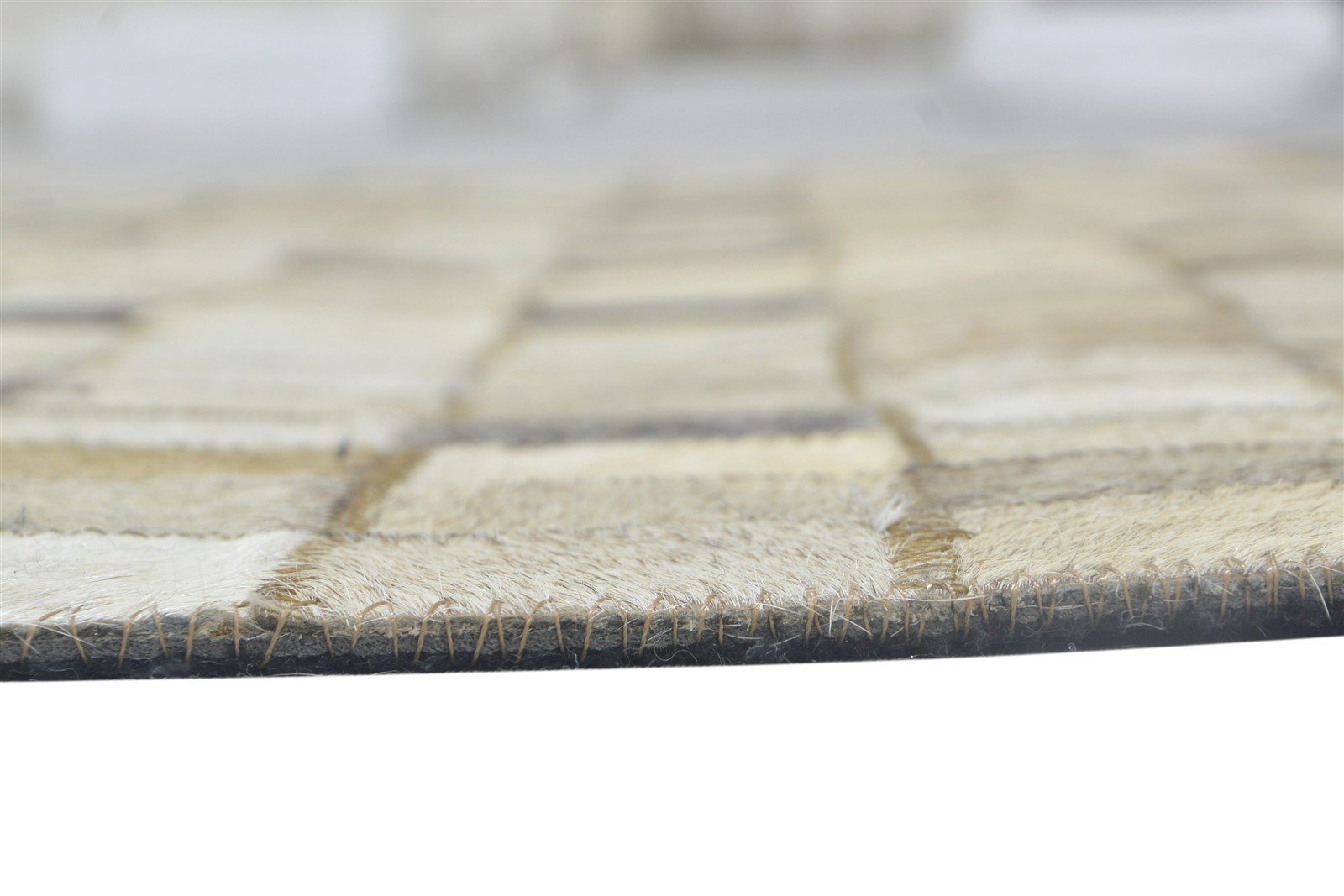 Modern Ivory / Gray Leather blocks Rug, Patchwork Rug, Cowhide Rug Large, Area Rug Carpet 8620216385685