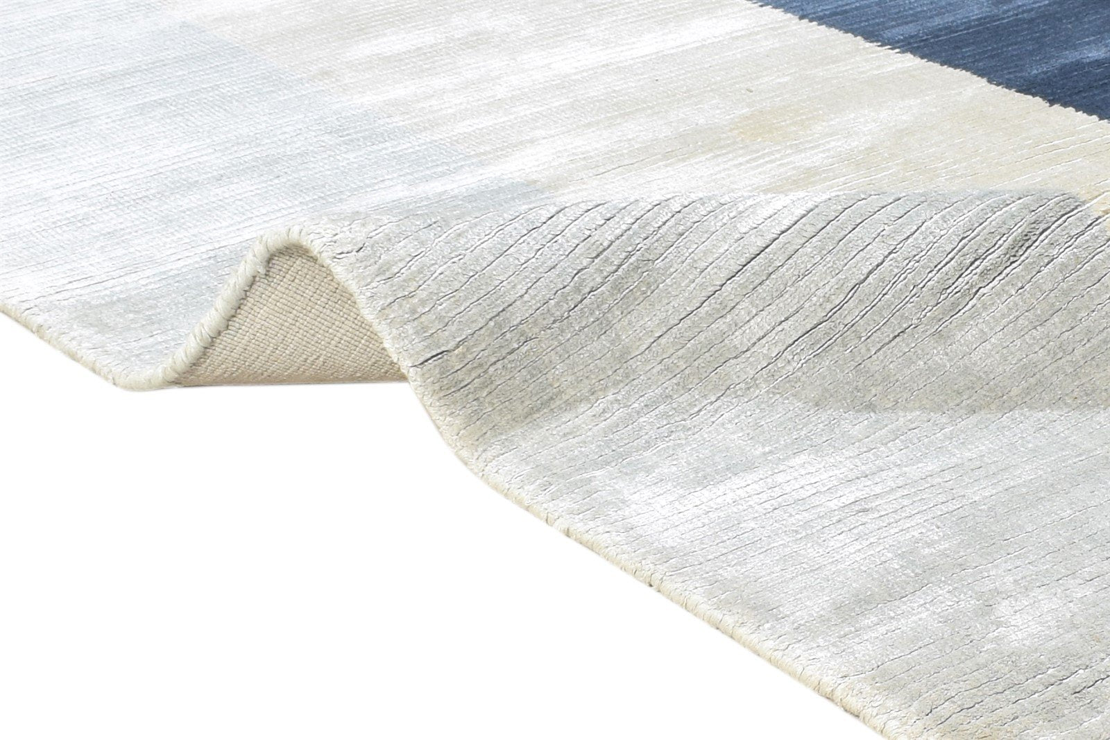 Multi Color Silk Rug 5' X 6' Modern Handloom Bohemian Striped Room Size Carpet 7864443207829