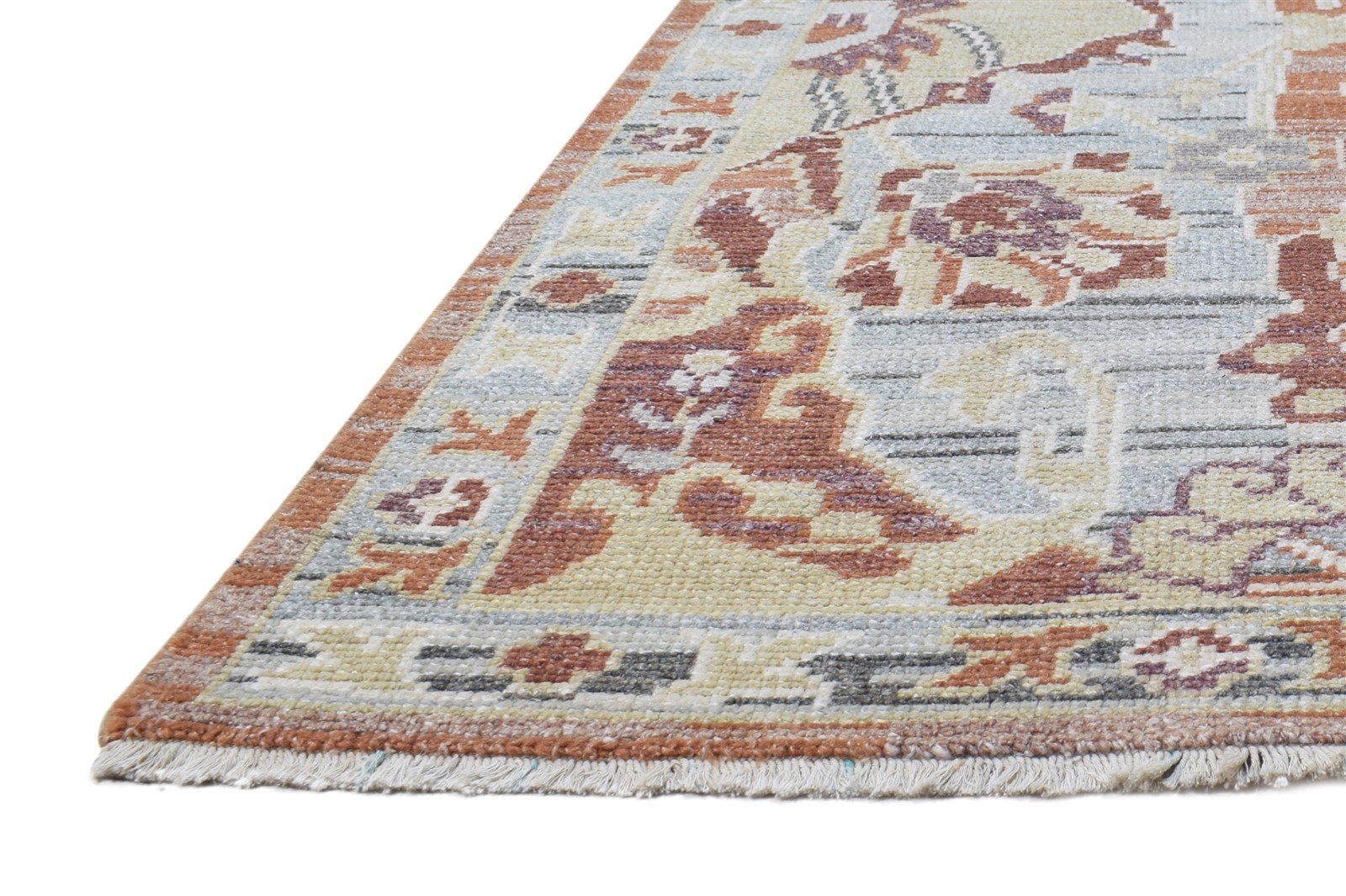 Rhetta Multi Color Silk Rug 6X9 Persian Hand Knotted Kazak Oriental 7864798085269