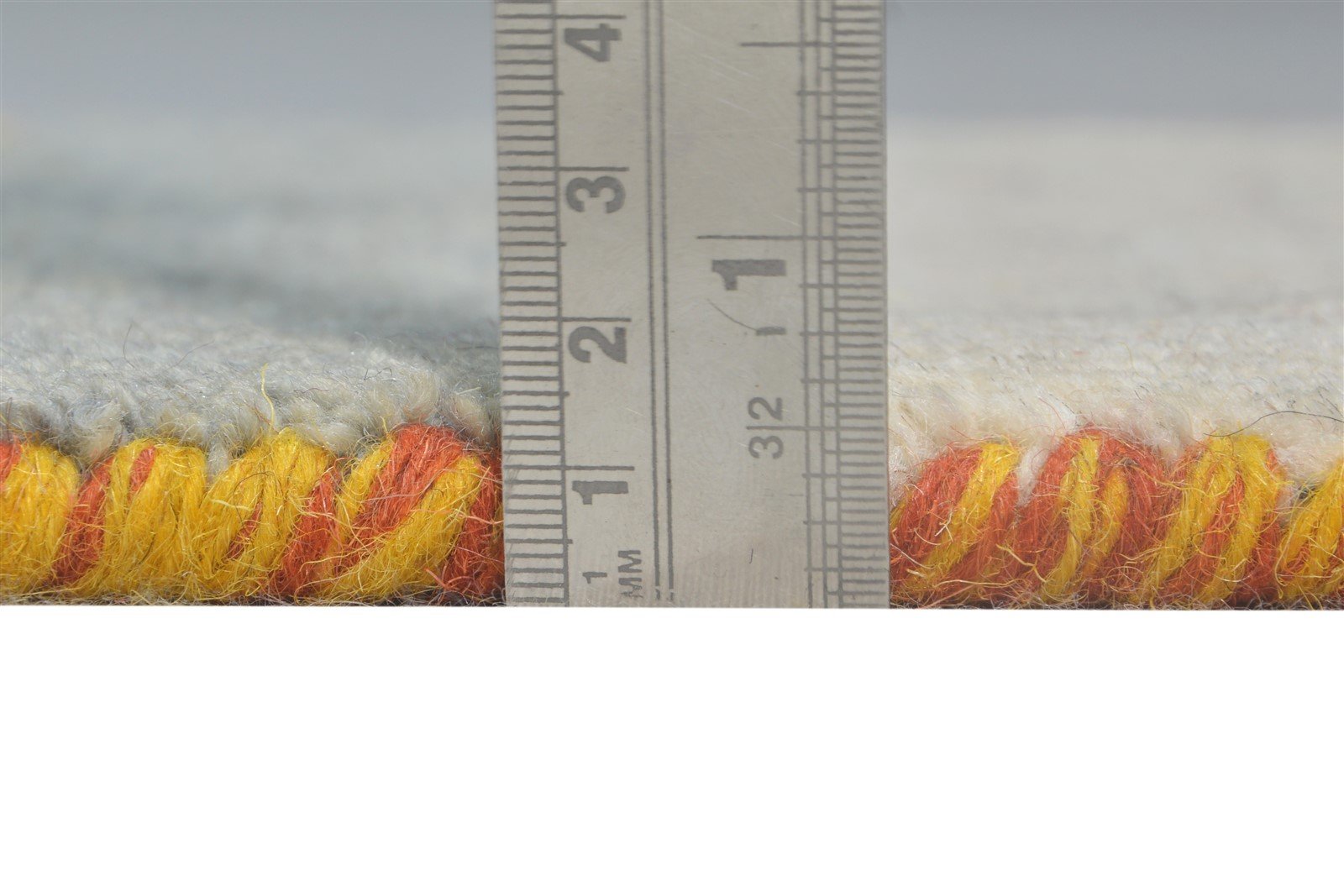 Multi Color Wool Rug 1' X 2' Modern Hand Knotted American Striped Small Carpet 7865185206421