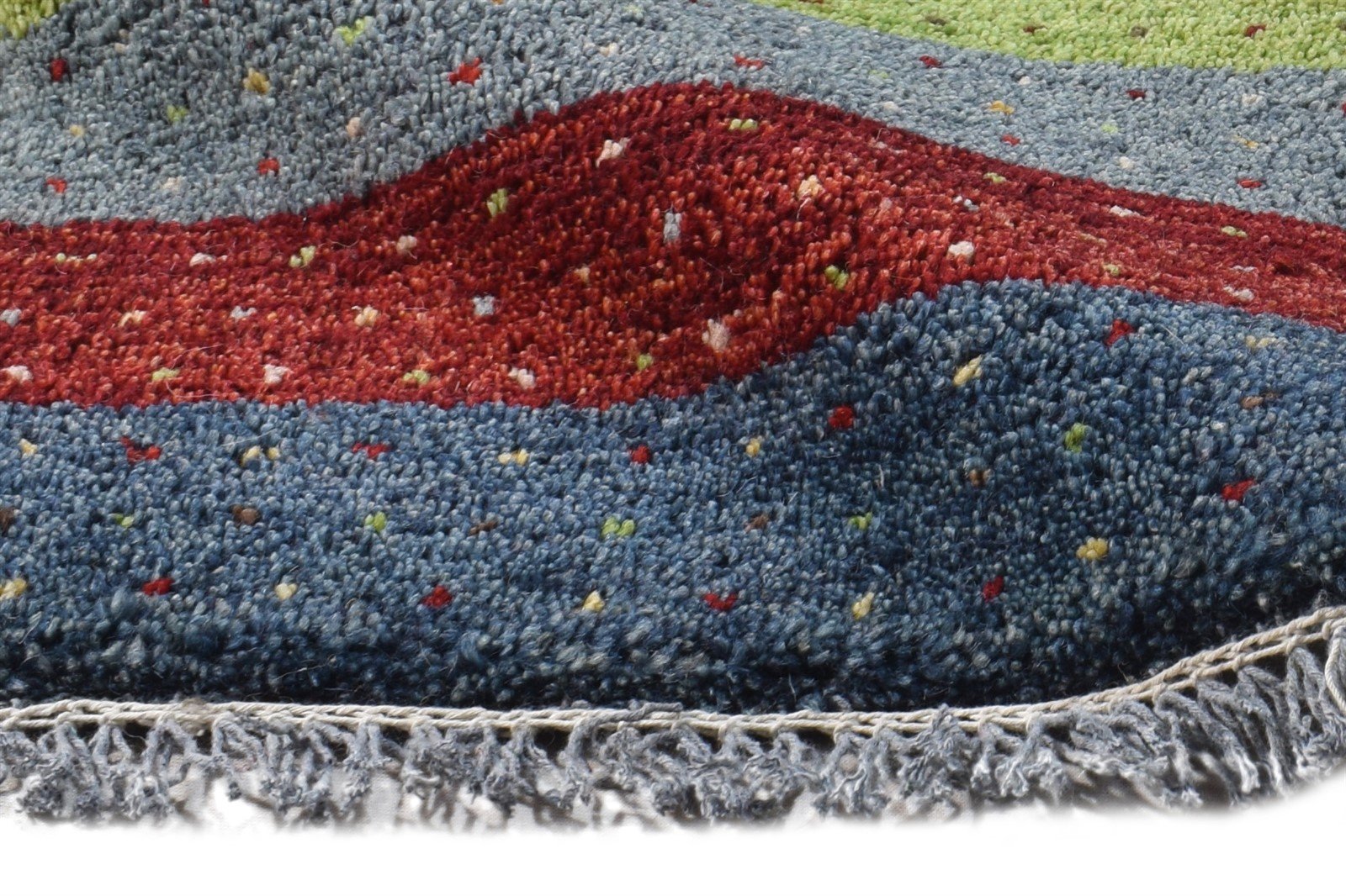 Multi Color Wool Rug 1X2 Persian Hand Knotted Southwestern Tribal Small Carpet 7865181077653