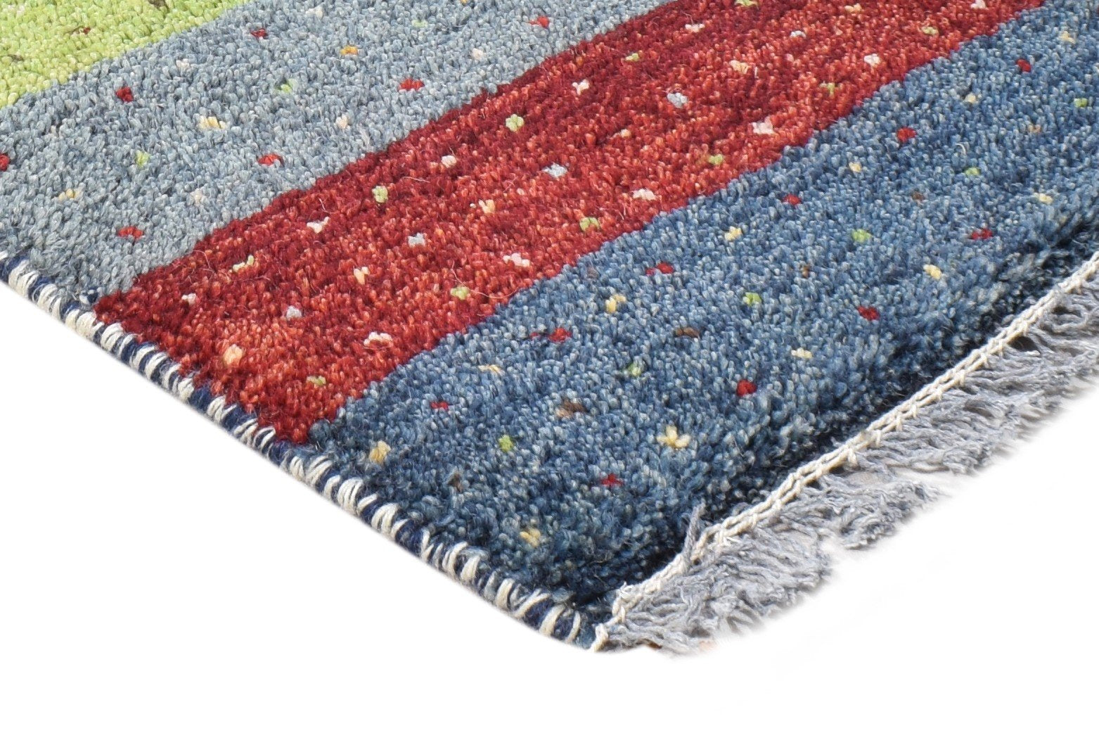 Multi Color Wool Rug 1X2 Persian Hand Knotted Southwestern Tribal Small Carpet 7865181077653