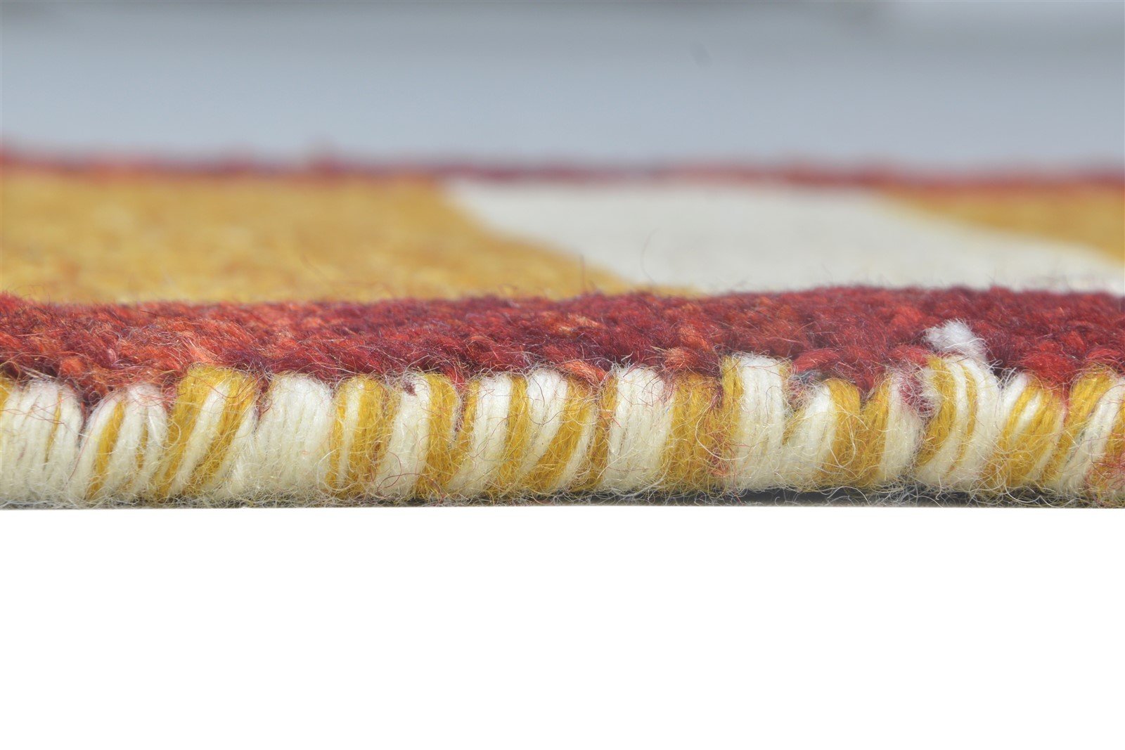 Multi Color Wool Rug 1X2 Southwestern Hand Knotted Gabbeh Striped Small Carpet 7865061343381
