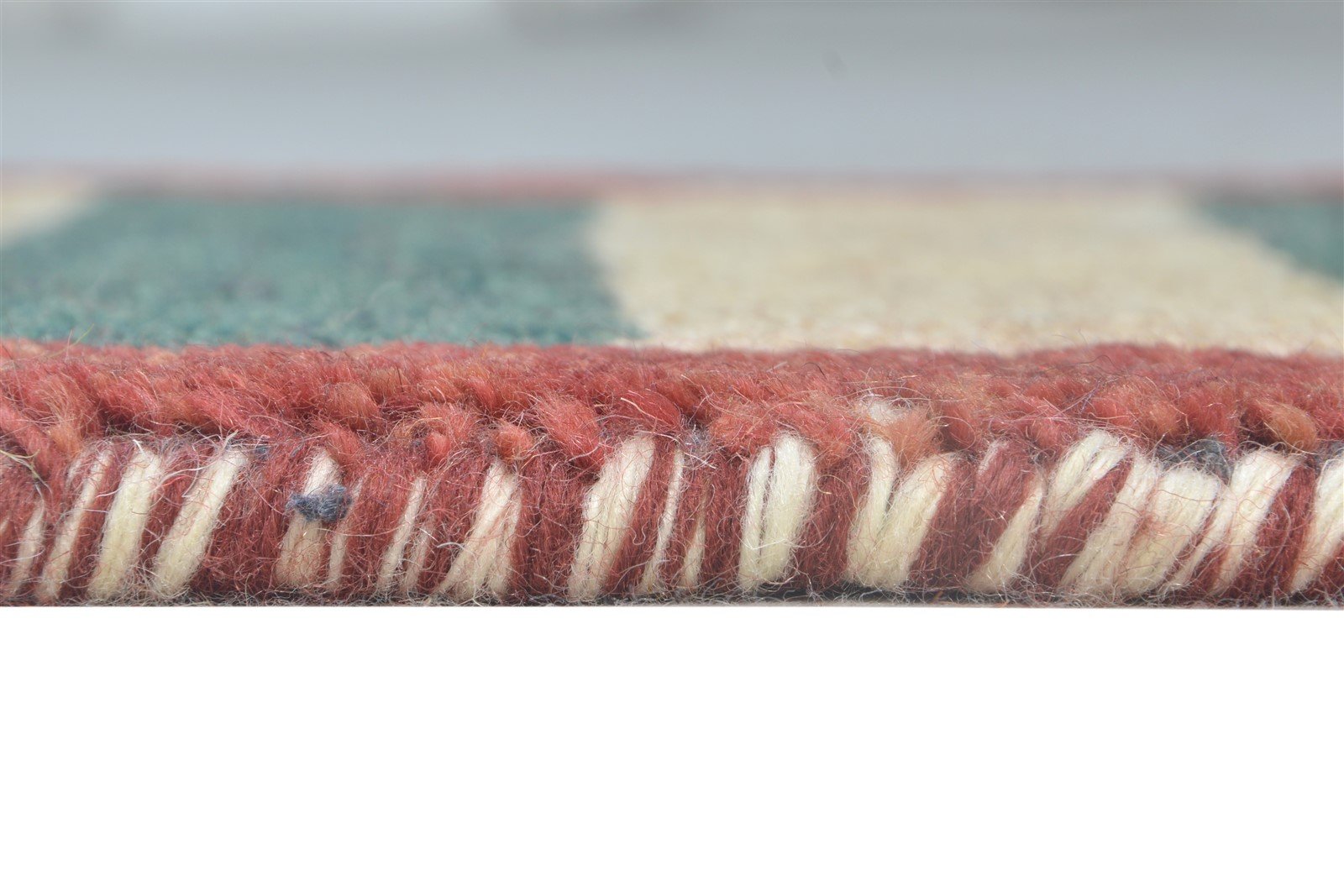 Gerianna Multi Color Wool Rug 1X2 Southwestern Hand Knotted Gabbeh Striped 7865089720469