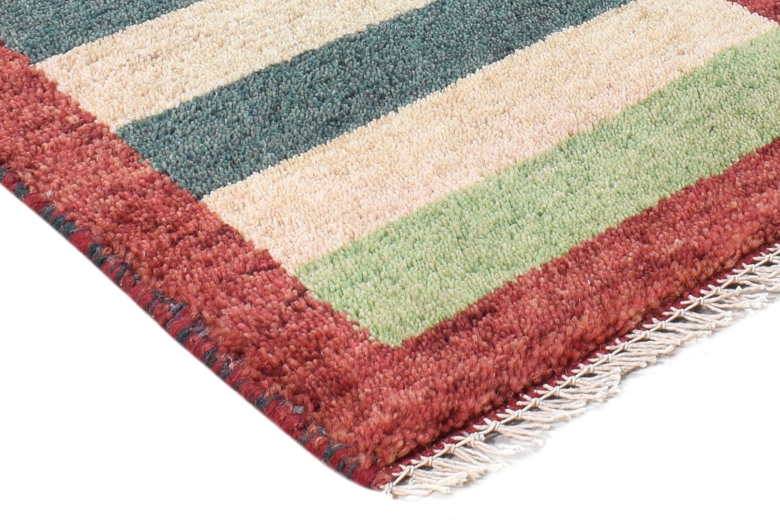 Multi Color Wool Rug 1X2 Southwestern Hand Knotted Gabbeh Tribal Small Carpet 7865096372373