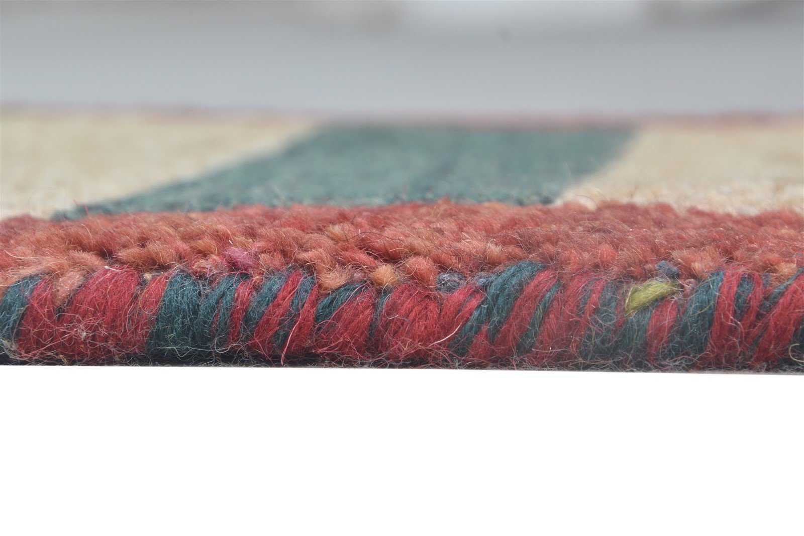 Multi Color Wool Rug 1X2 Southwestern Hand Knotted Gabbeh Tribal Small Carpet 7865096372373