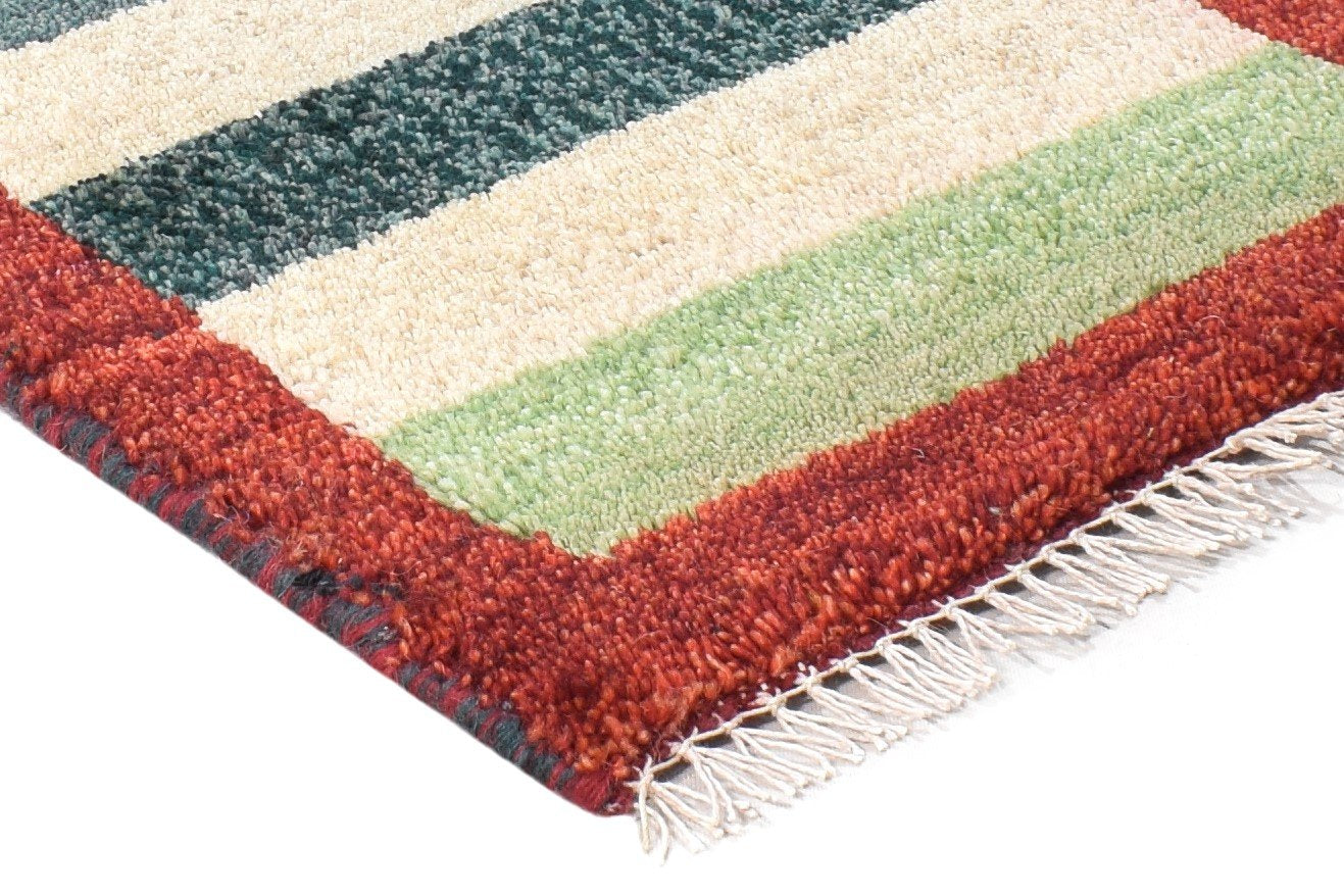 Josi Multi Color Wool Rug 1X2 Tribal Hand Knotted Gabbeh Southwestern 7864505335957