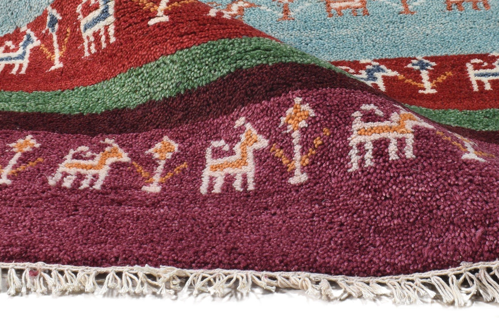 Multi Color Wool Rug 2X3 Southwestern Hand Knotted American Tribal Small Carpet 7865051971733