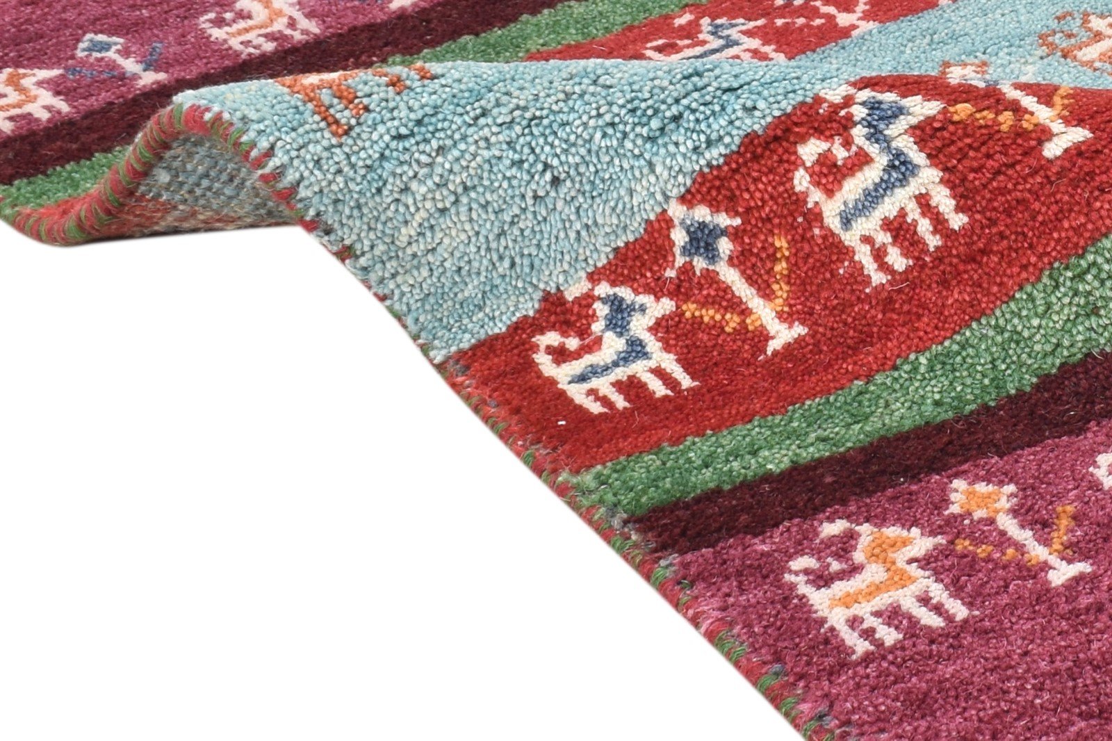 Multi Color Wool Rug 2X3 Southwestern Hand Knotted American Tribal Small Carpet 7865051971733