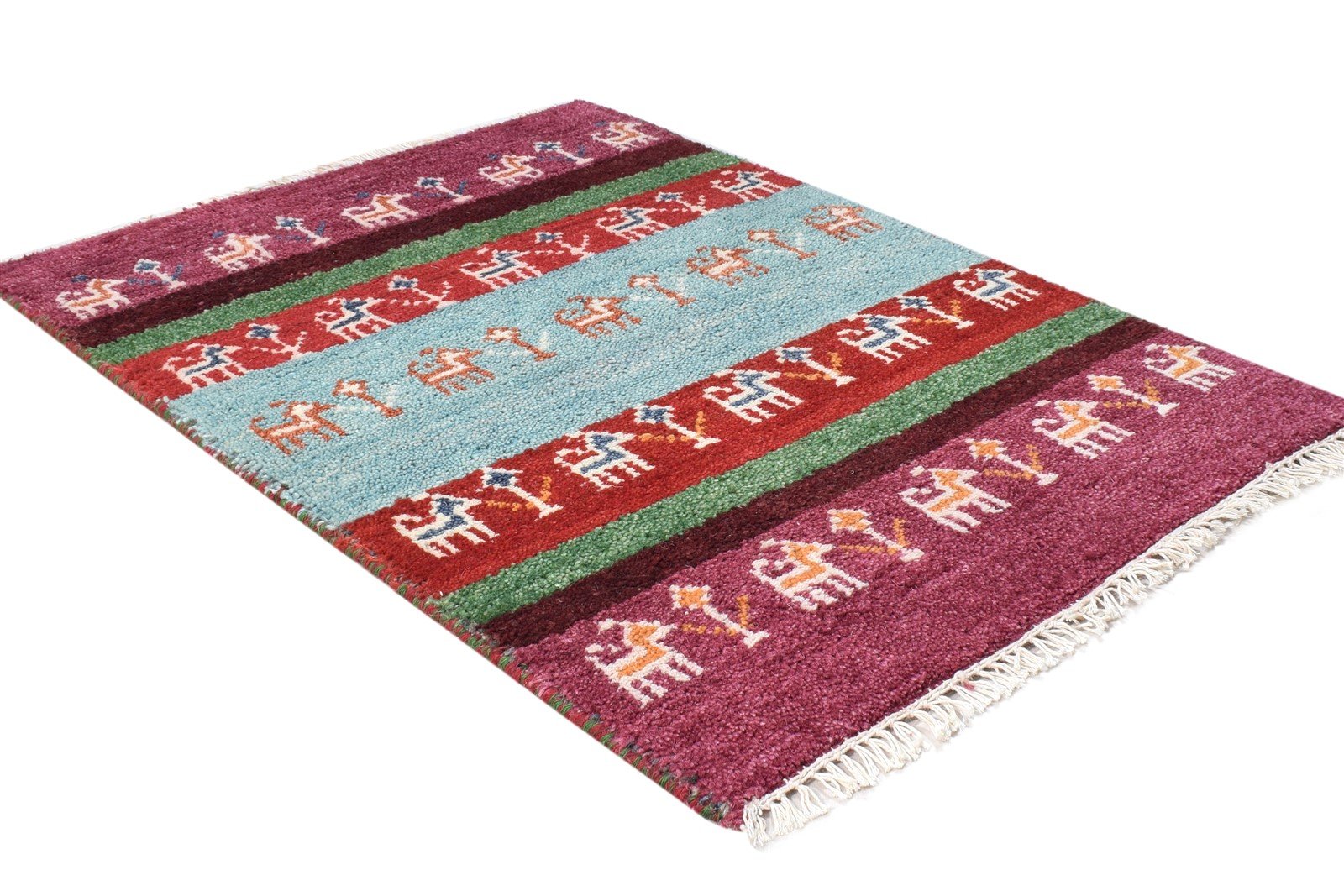 Multi Color Wool Rug 2X3 Southwestern Hand Knotted American Tribal Small Carpet 7865051971733