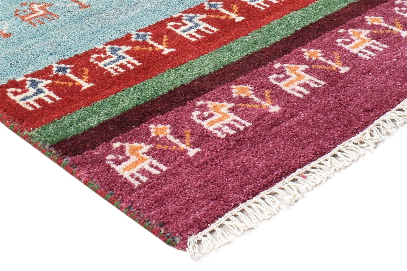 Multi Color Wool Rug 2X3 Southwestern Hand Knotted American Tribal Small Carpet 7865051971733