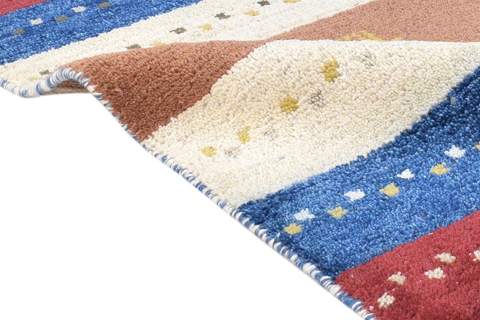 Multi Color Wool Rug 2X3 Southwestern Hand Knotted American Tribal Small Carpet 7865062588565
