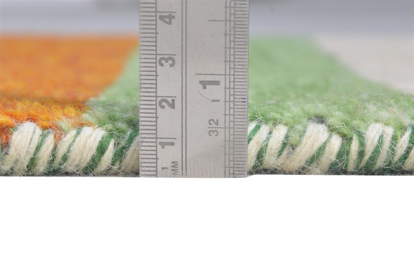 Multi Color Wool Rug 2X3 Southwestern Hand Knotted Gabbeh Striped Small Carpet 7865063407765