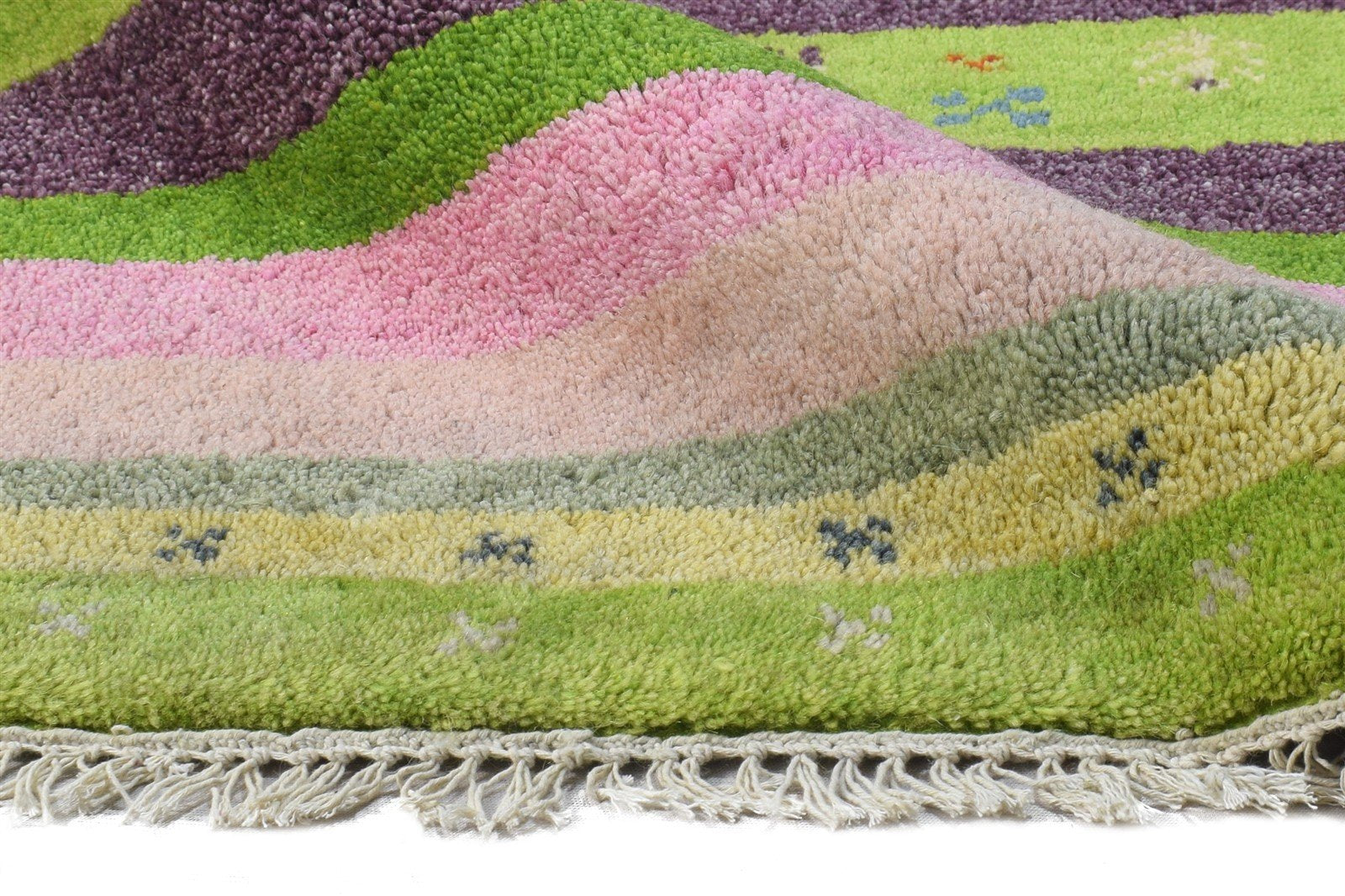 Multi Color Wool Rug 2X3 Tribal Hand Knotted Gabbeh Southwestern Small Carpet 7864510546069
