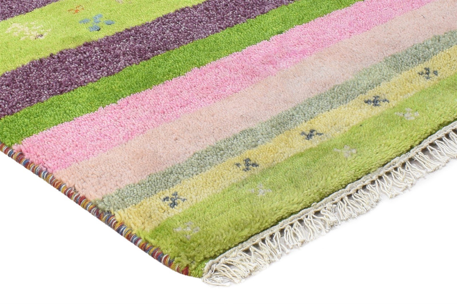 Multi Color Wool Rug 2X3 Tribal Hand Knotted Gabbeh Southwestern Small Carpet 7864510546069