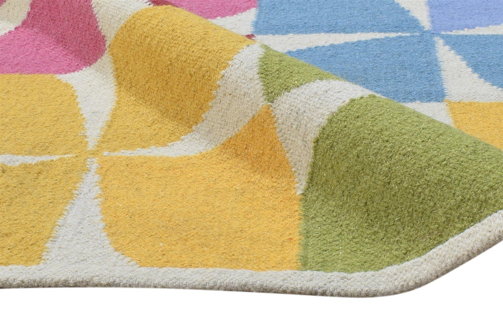 Sande Multi Color Wool Rug 5' X 8' Modern Dhurrie Bohemian Floral 7865049219221