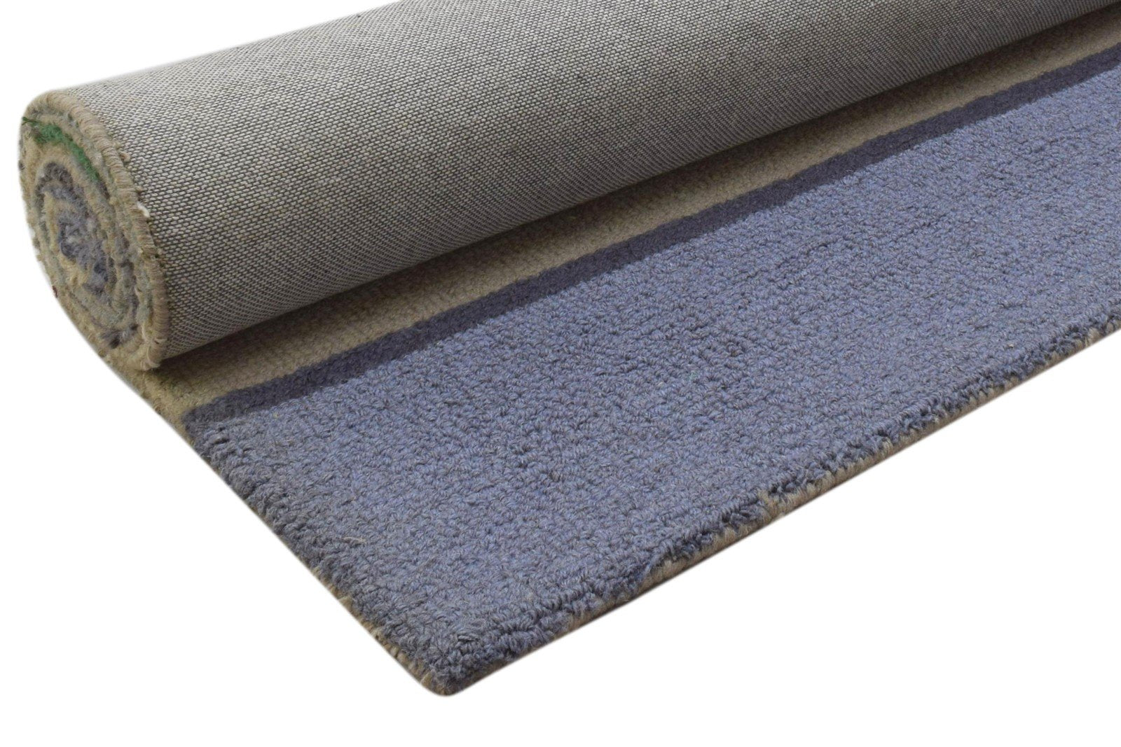 Multi Color Wool Rug 5X8 Modern Hand Tufted Scandinavian Striped Room Size 7860705493141