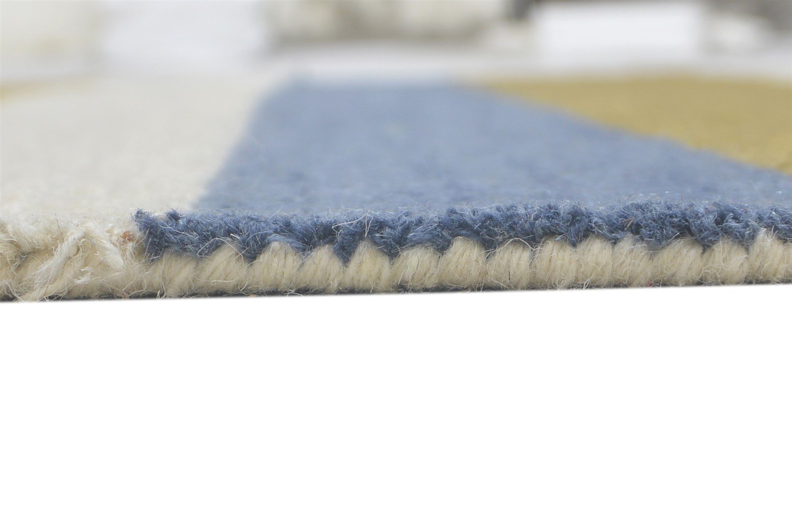 Multi Color Wool Rug 5X8 Modern Hand Tufted Scandinavian Striped Room Size 7860707000469