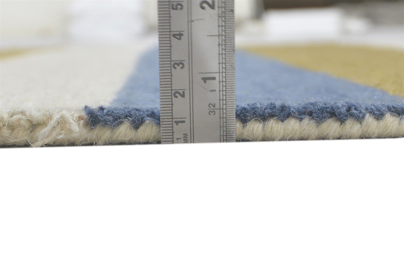 Multi Color Wool Rug 5X8 Modern Hand Tufted Scandinavian Striped Room Size 7860707000469