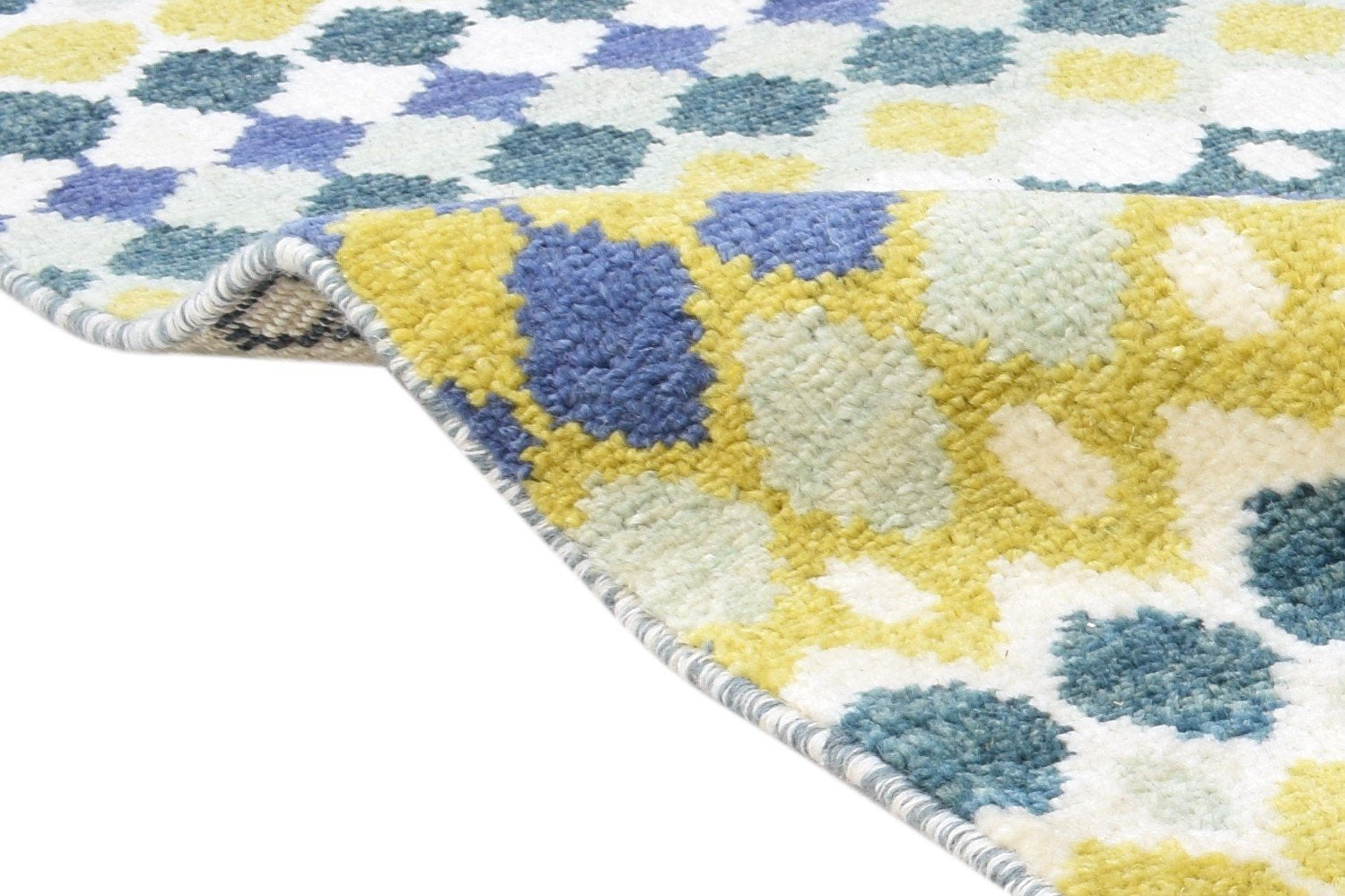 Multi Color Wool Rug 6X9 Modern Hand Knotted Moroccan Trellis Room Size Carpet 7864978440341