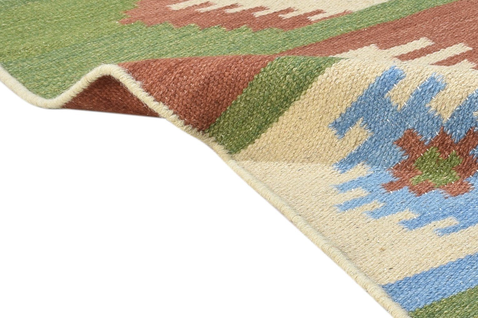 Jaquith Multi Wool Rug 3' X 6' Persian Dhurrie Southwestern Oriental 7864987189397