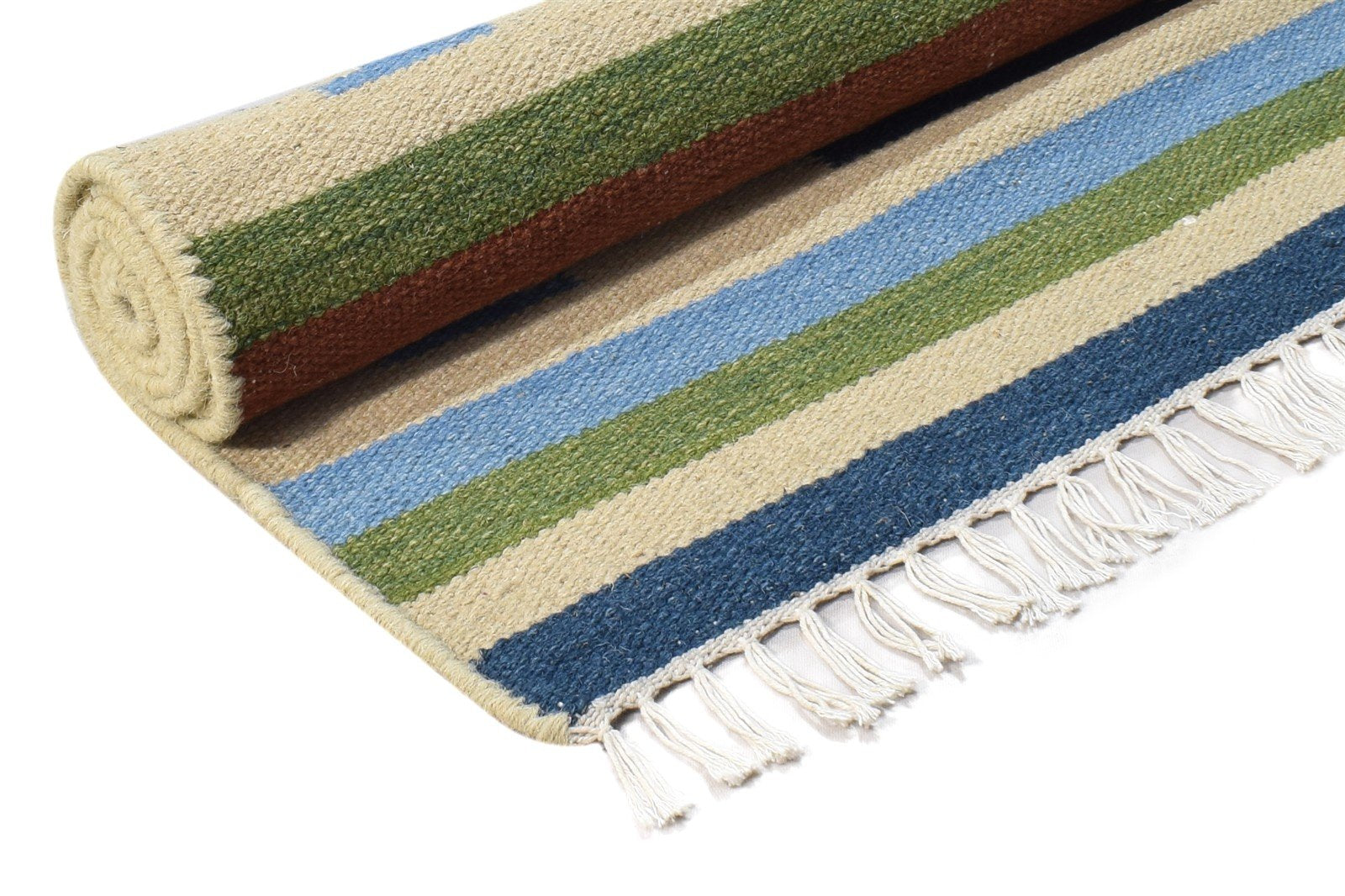 Jaquith Multi Wool Rug 3' X 6' Persian Dhurrie Southwestern Oriental 7864987189397