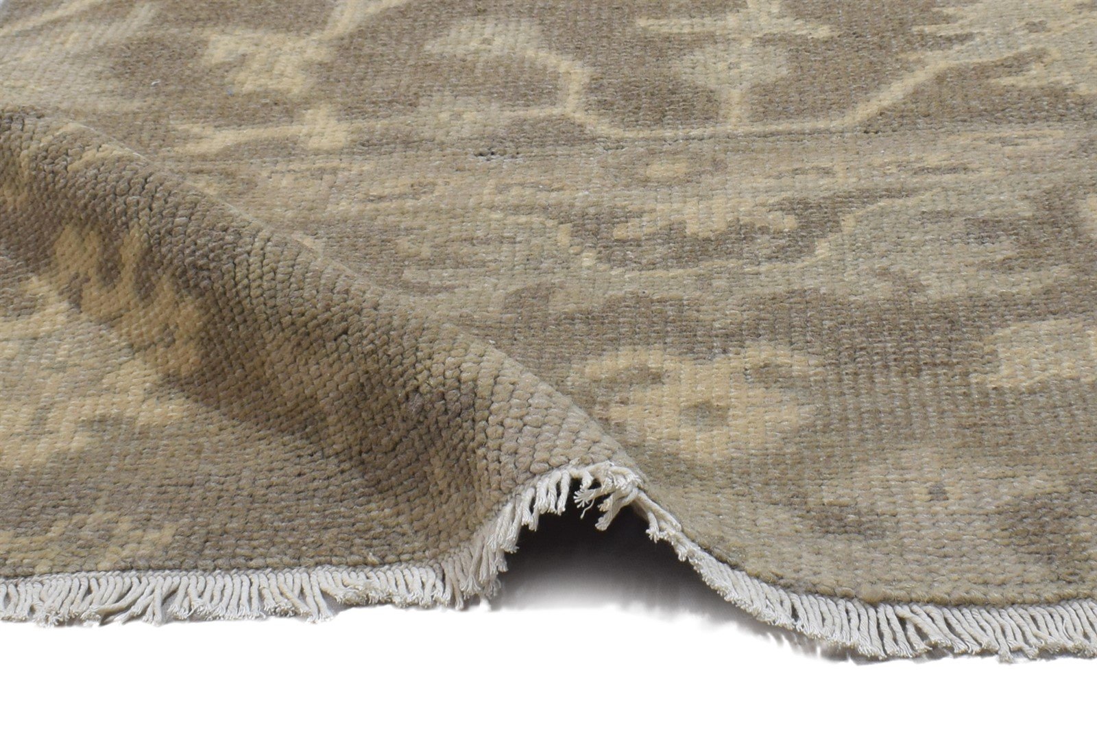 Nancey Hand Knotted Brown Wool Rug 2' X 2' Persian Oushak Oriental   7864122278037