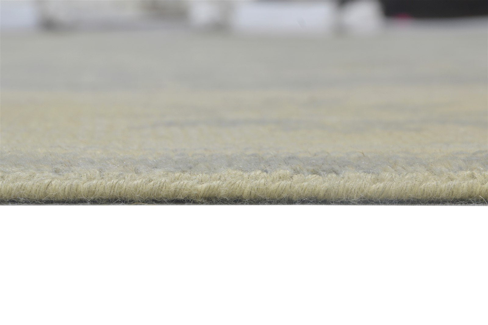 Nelle Grey Wool Rug 8' X 10' Persian Hand Knotted Sarouk-Indian Oriental 7864165662869