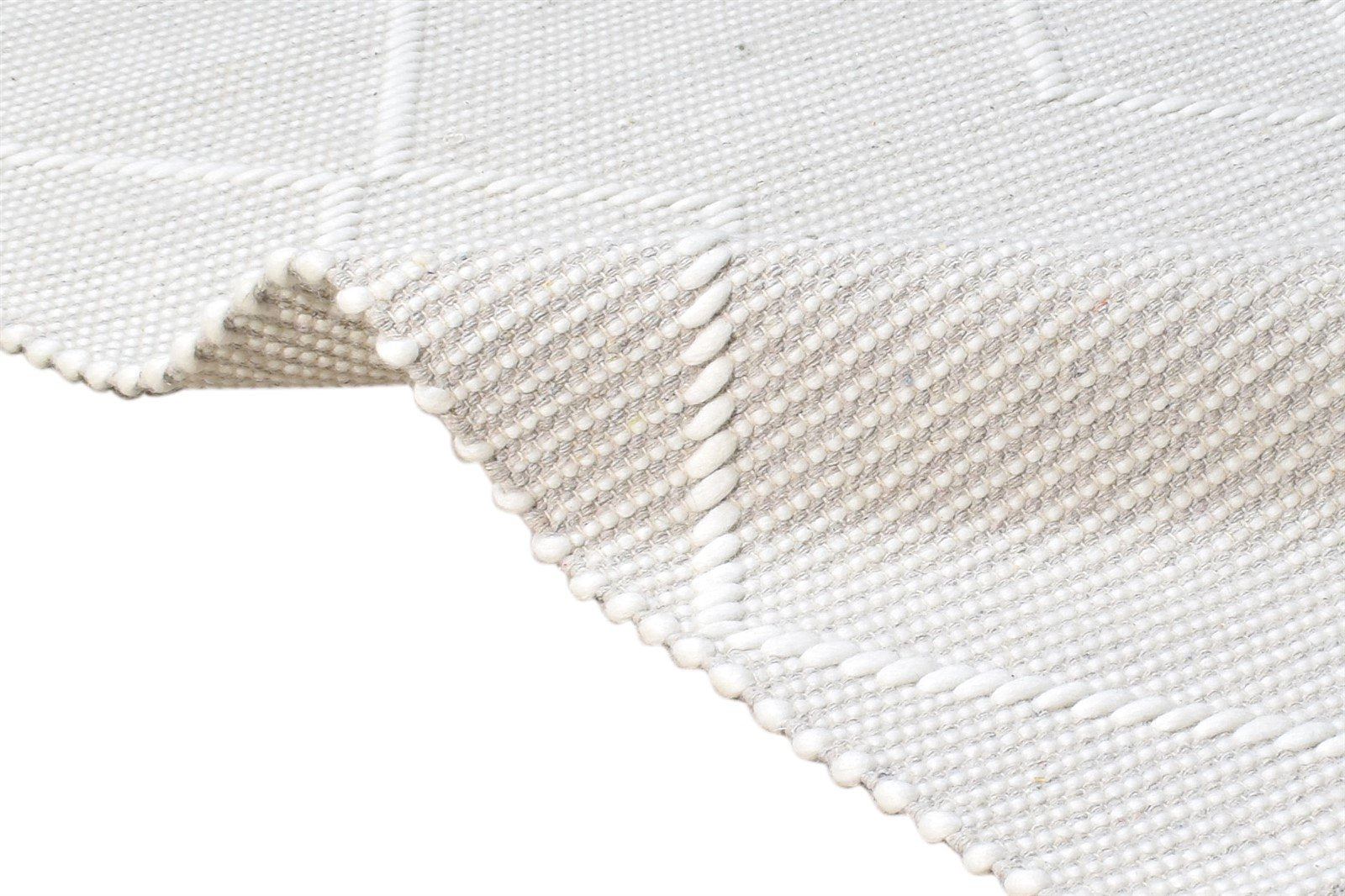 New Zealand Wool Beige Rug 3X4 Modern Hand Woven Scandinavian Geometric Small 7865178947733