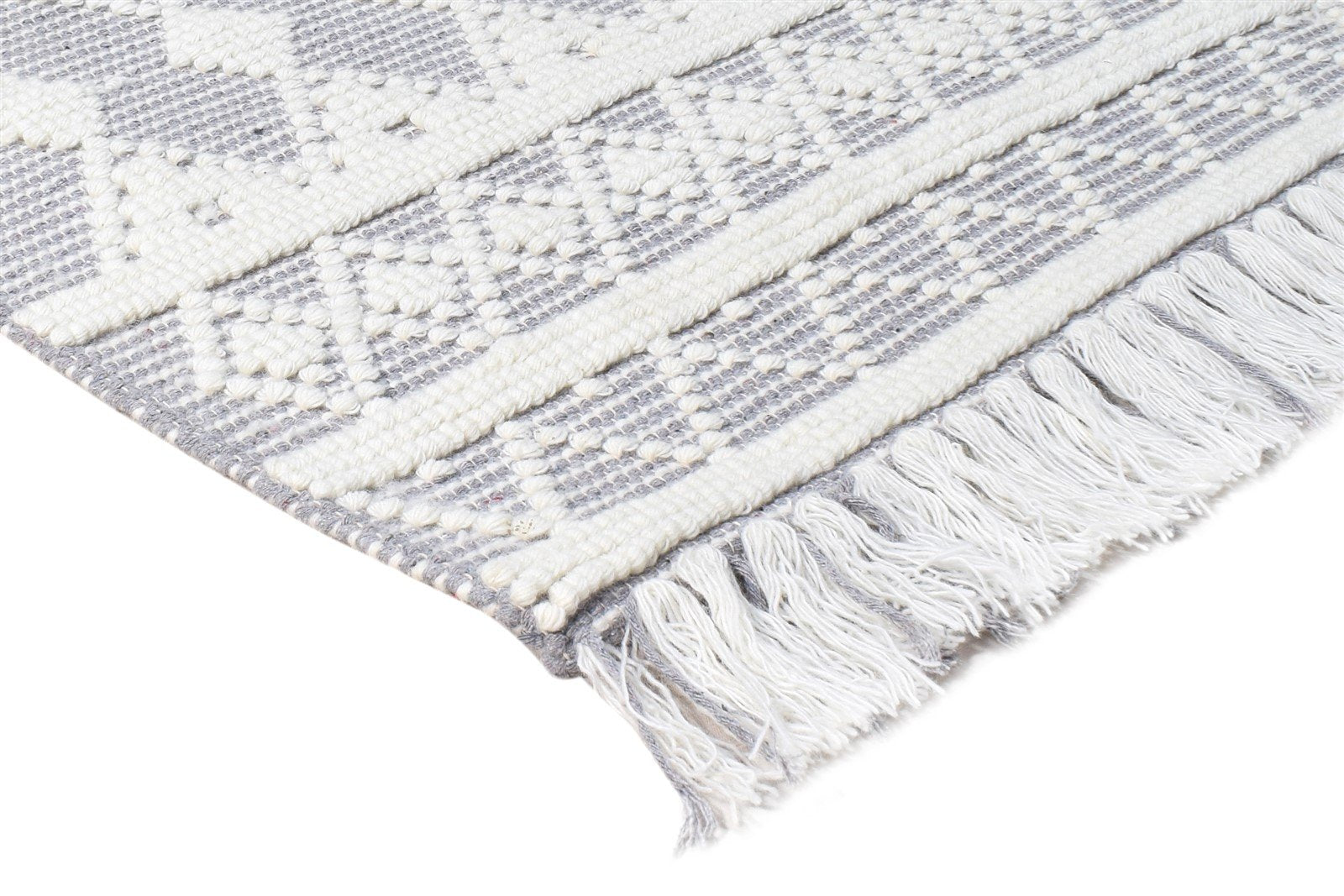 New Zealand Wool Grey Rug 3X4 Modern Hand Woven Scandinavian Nordic Small Carpet 7865180520597