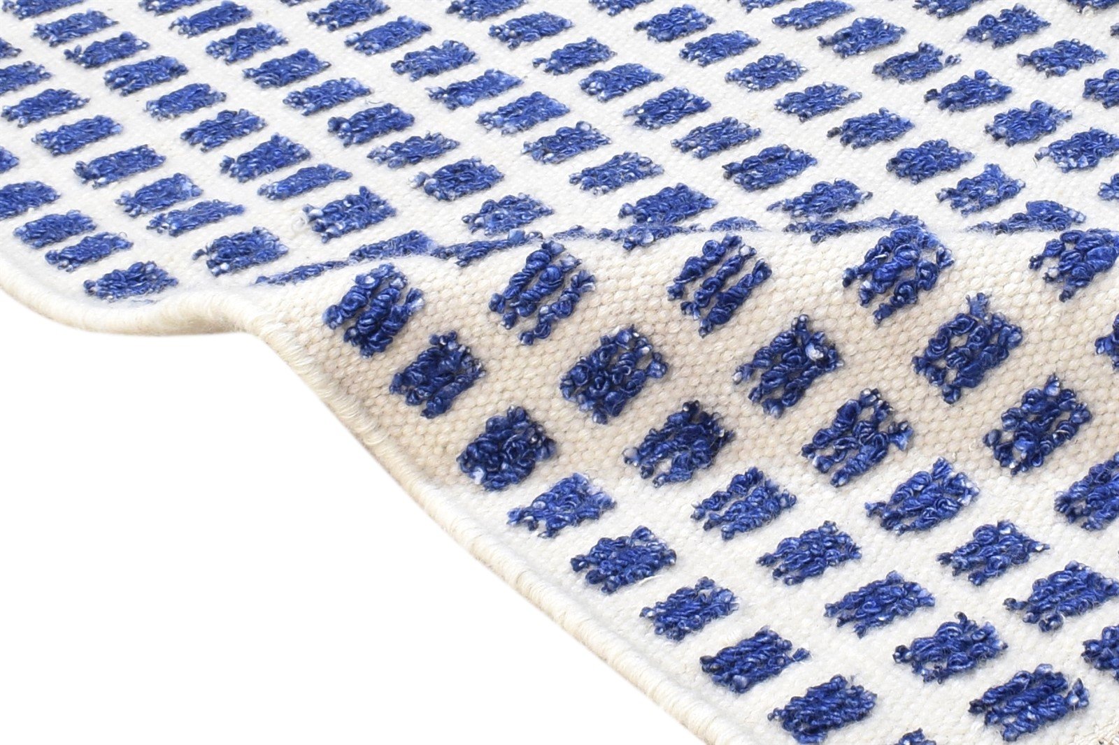 Greta New Zealand Wool Navy Blue Rug 2X3 Modern Jacquard Loom Scandinavian Abstract 7865105711253