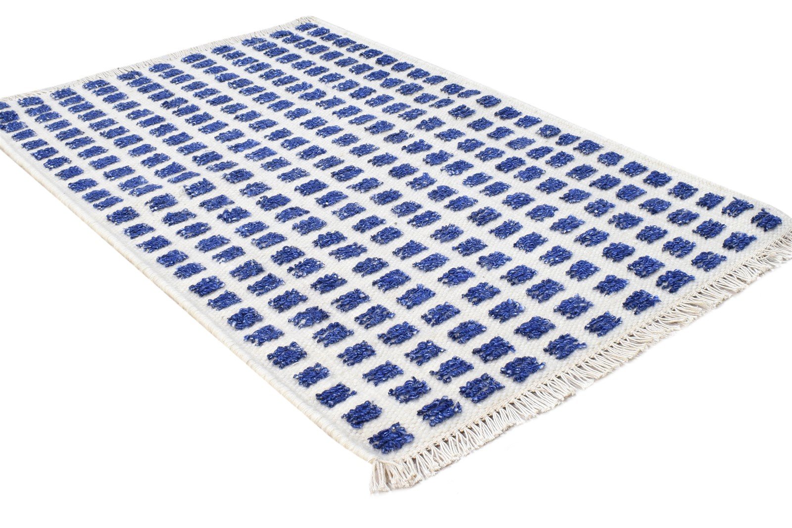 Greta New Zealand Wool Navy Blue Rug 2X3 Modern Jacquard Loom Scandinavian Abstract 7865105711253