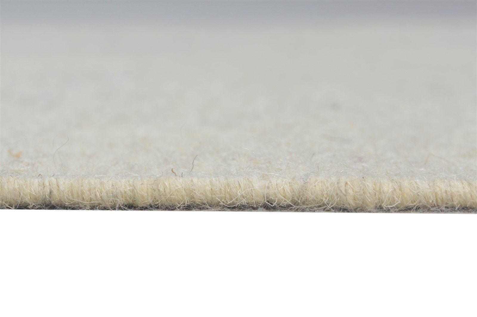 Off-White Wool Rug 3' X 5' Modern Dhurrie Scandinavian Solid Room Size Carpet 7865198411925